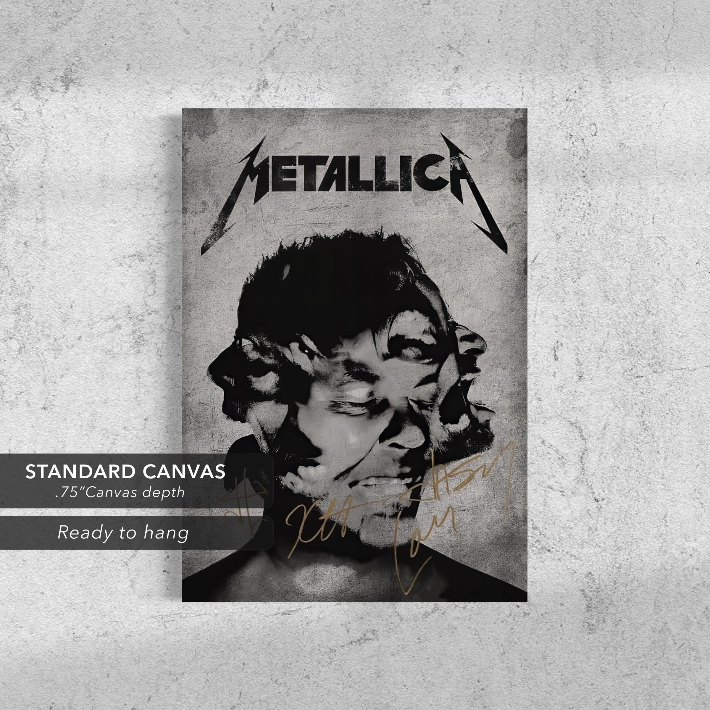 Metallica Band | Signed Limited Edition Iconic Rock Music Canvas Art | Poster Print
