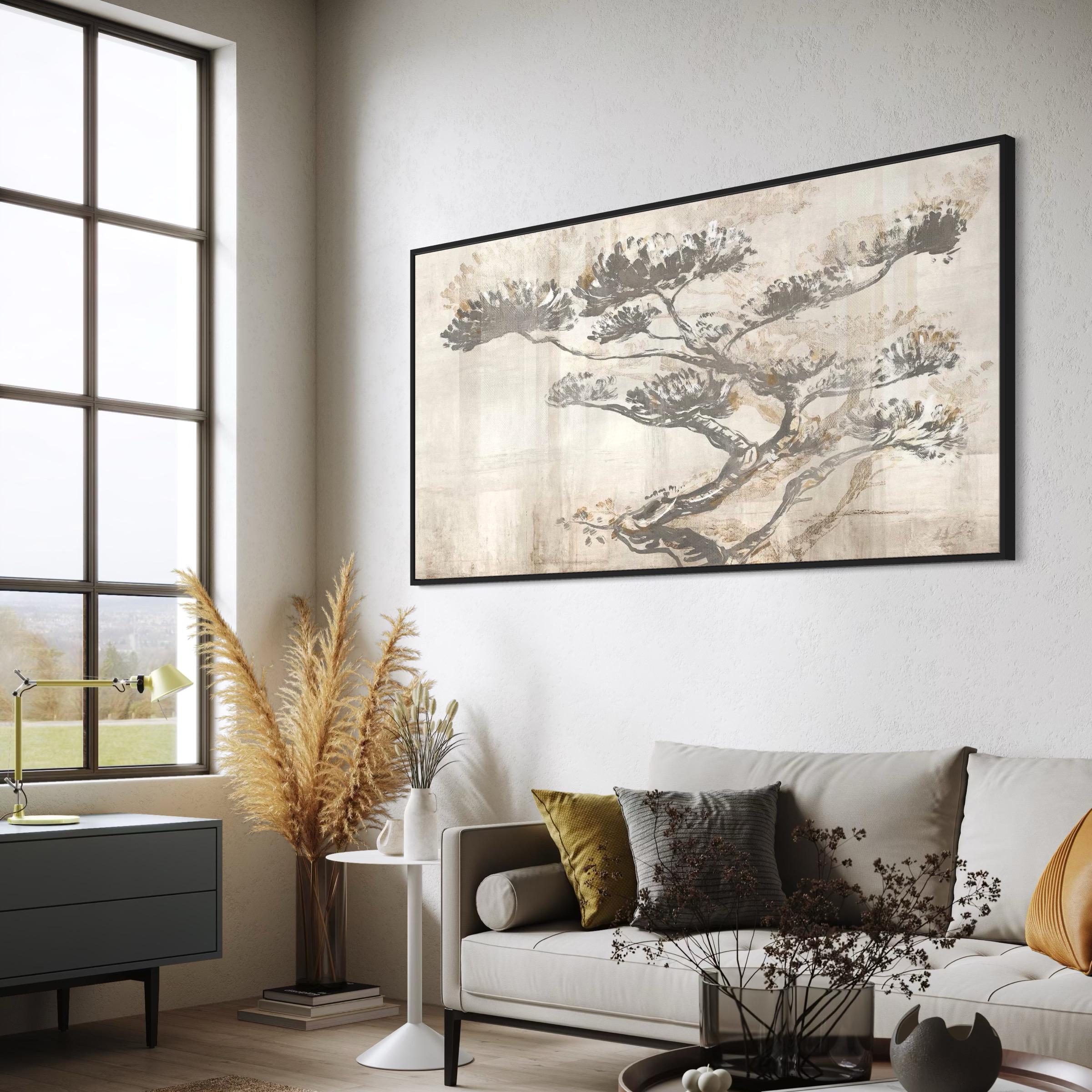 Mid Century Modern Canvas | Poster Print Wall Art | Igen Abstract Landscape Neutral Art