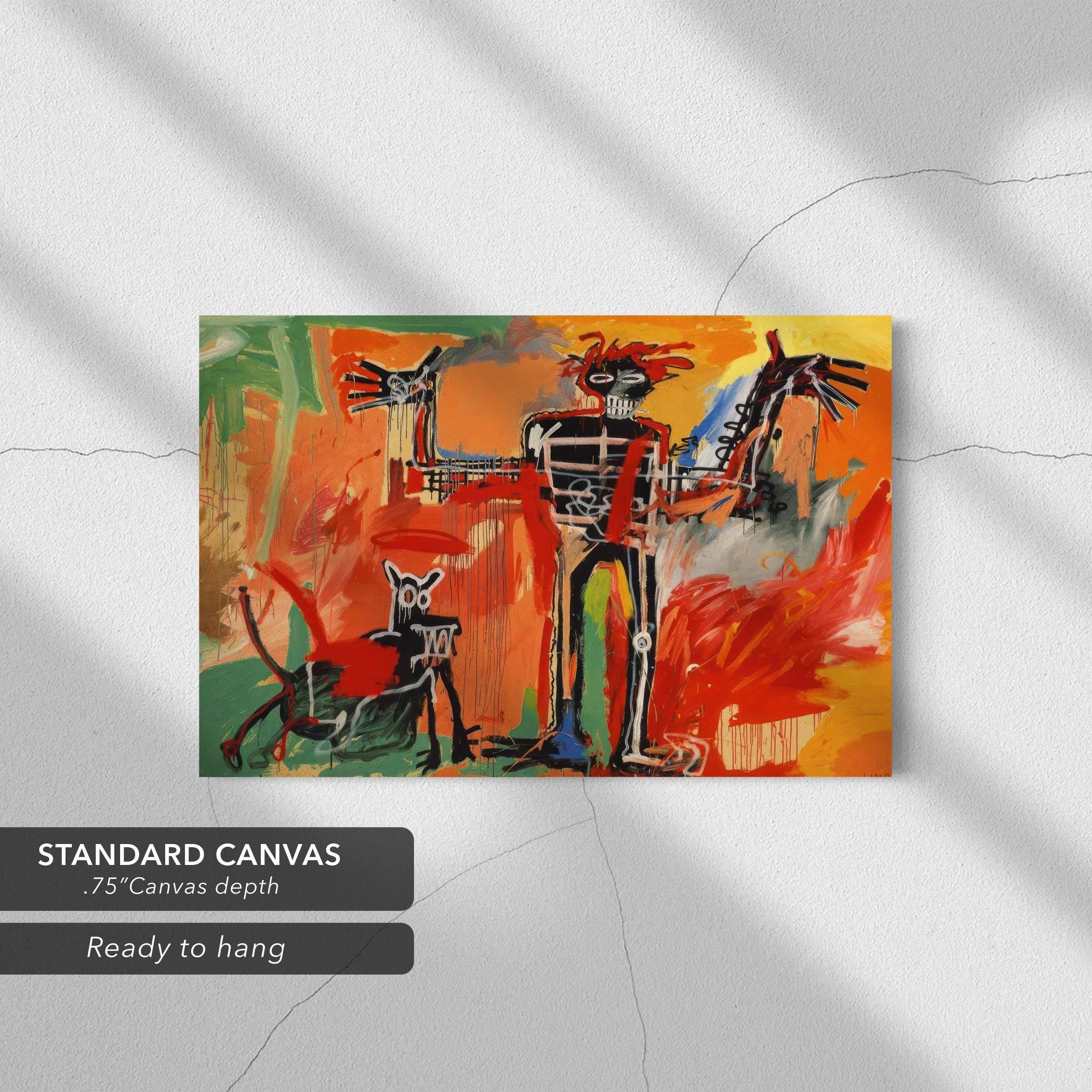 Jean-Michel Basquiat Boy & Dog in a Johnnypump 1982 | Canvas Art | Poster Print