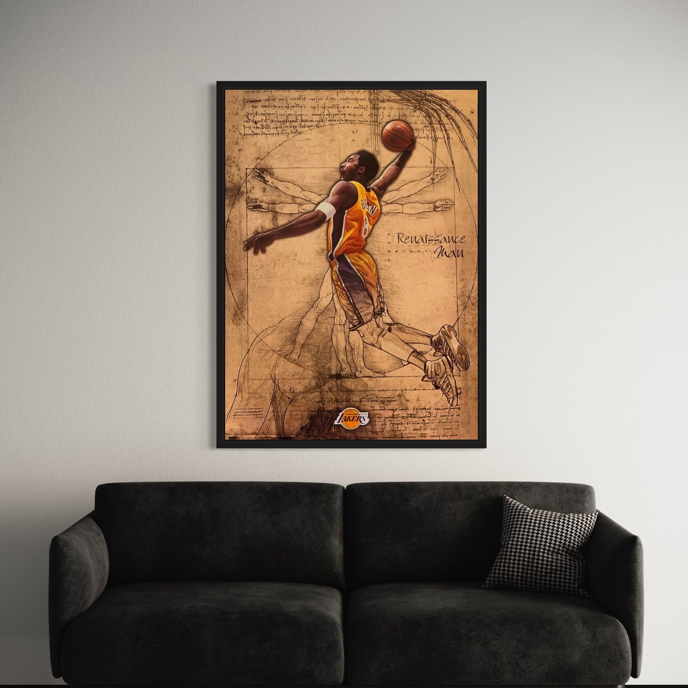 Renaissance Man Kobe Bryant | Unique Basketball Artwork Canvas Art | Poster Print