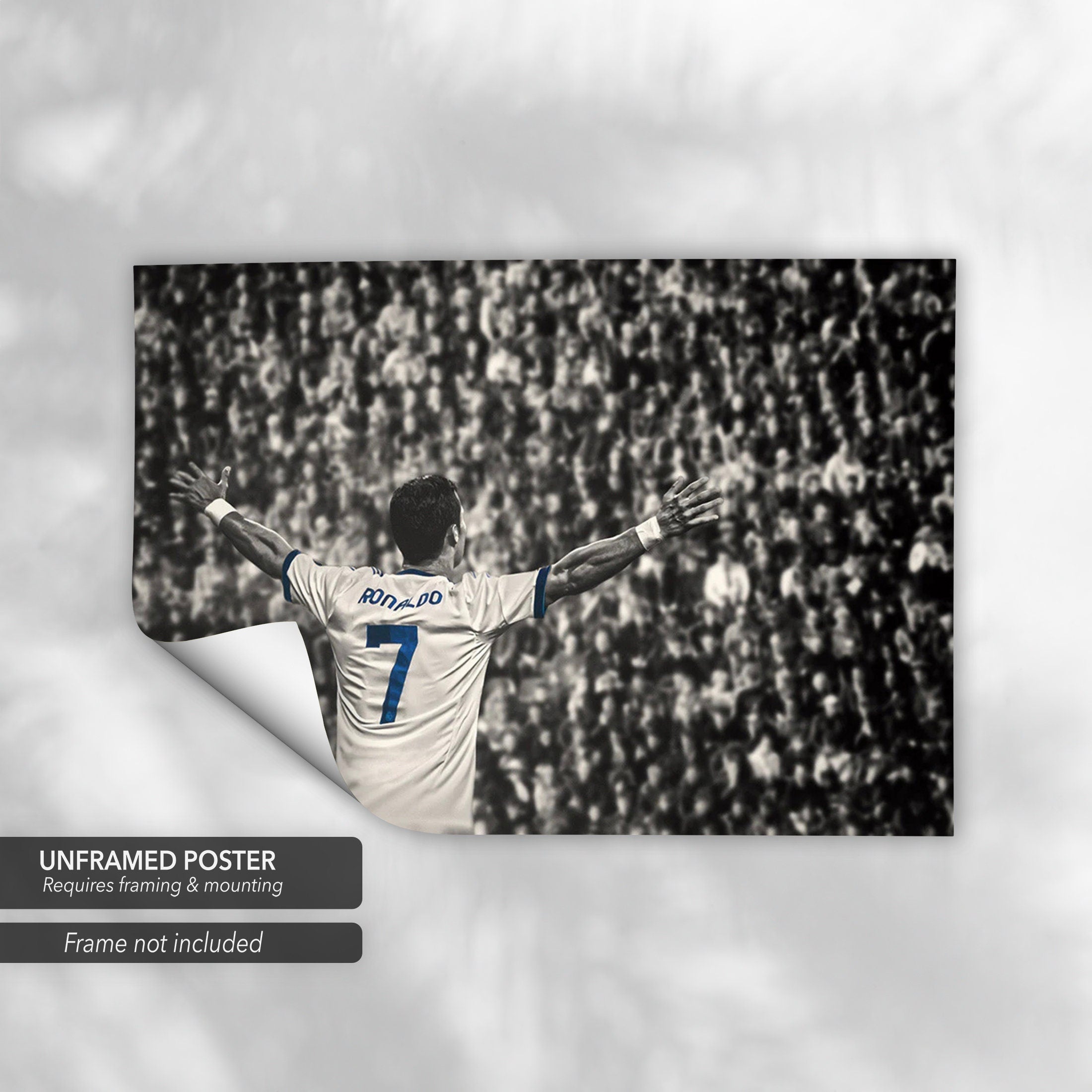 Christiano Ronaldo 7 | Iconic Football Legend Canvas Art | Poster Print