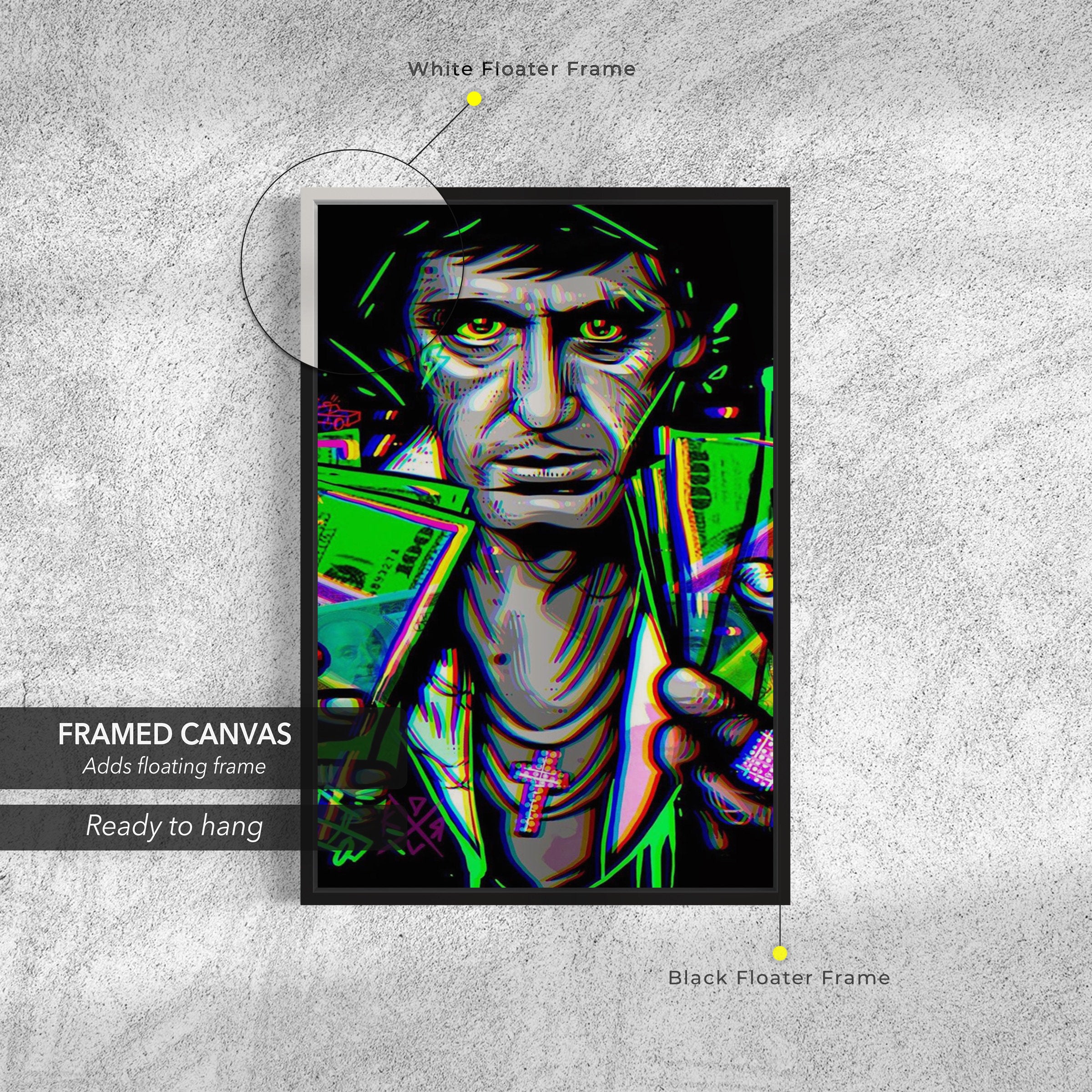 Scarface Money | Iconic Tony Montana Decor Canvas Art | Poster Print