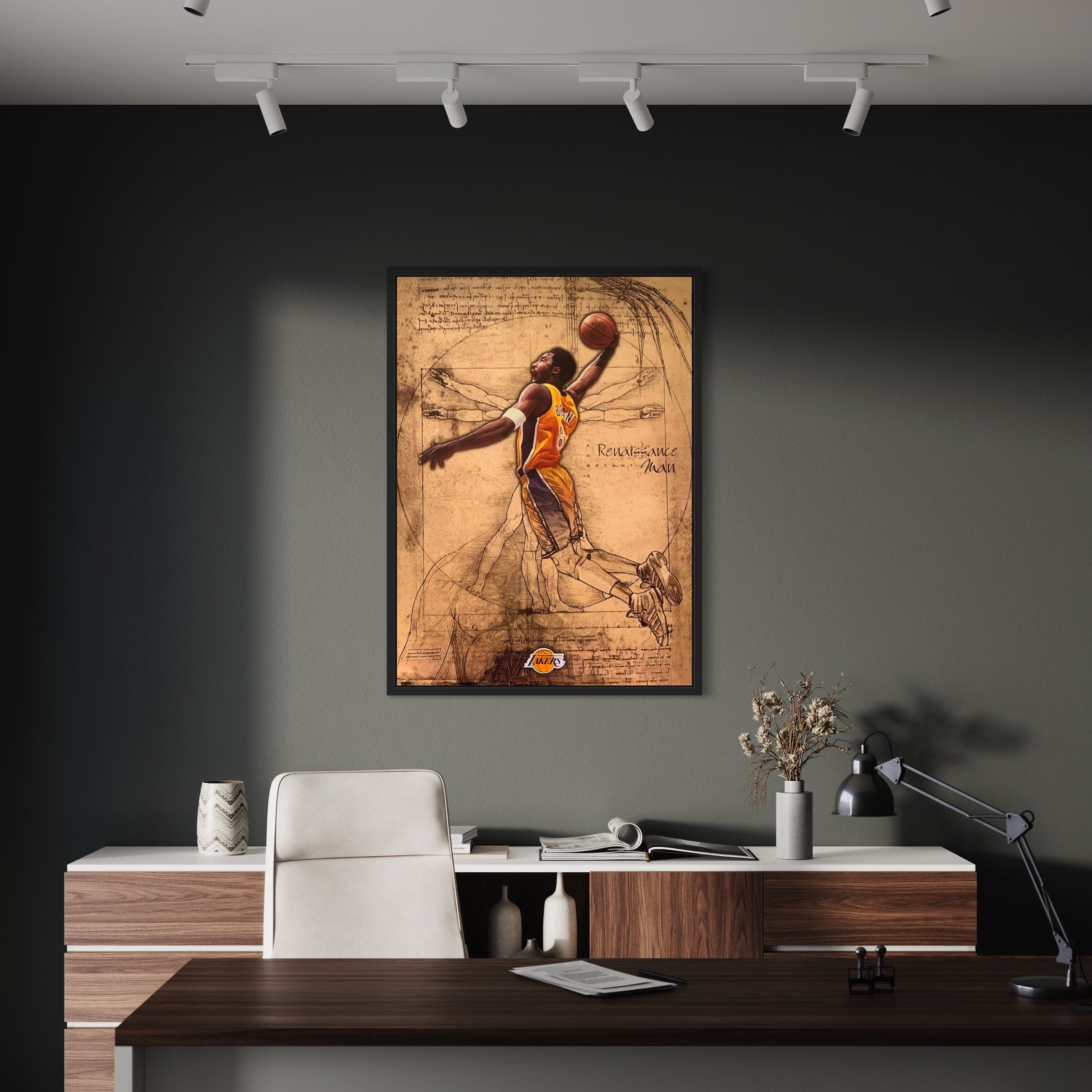 Renaissance Man Kobe Bryant | Unique Basketball Artwork Canvas Art | Poster Print