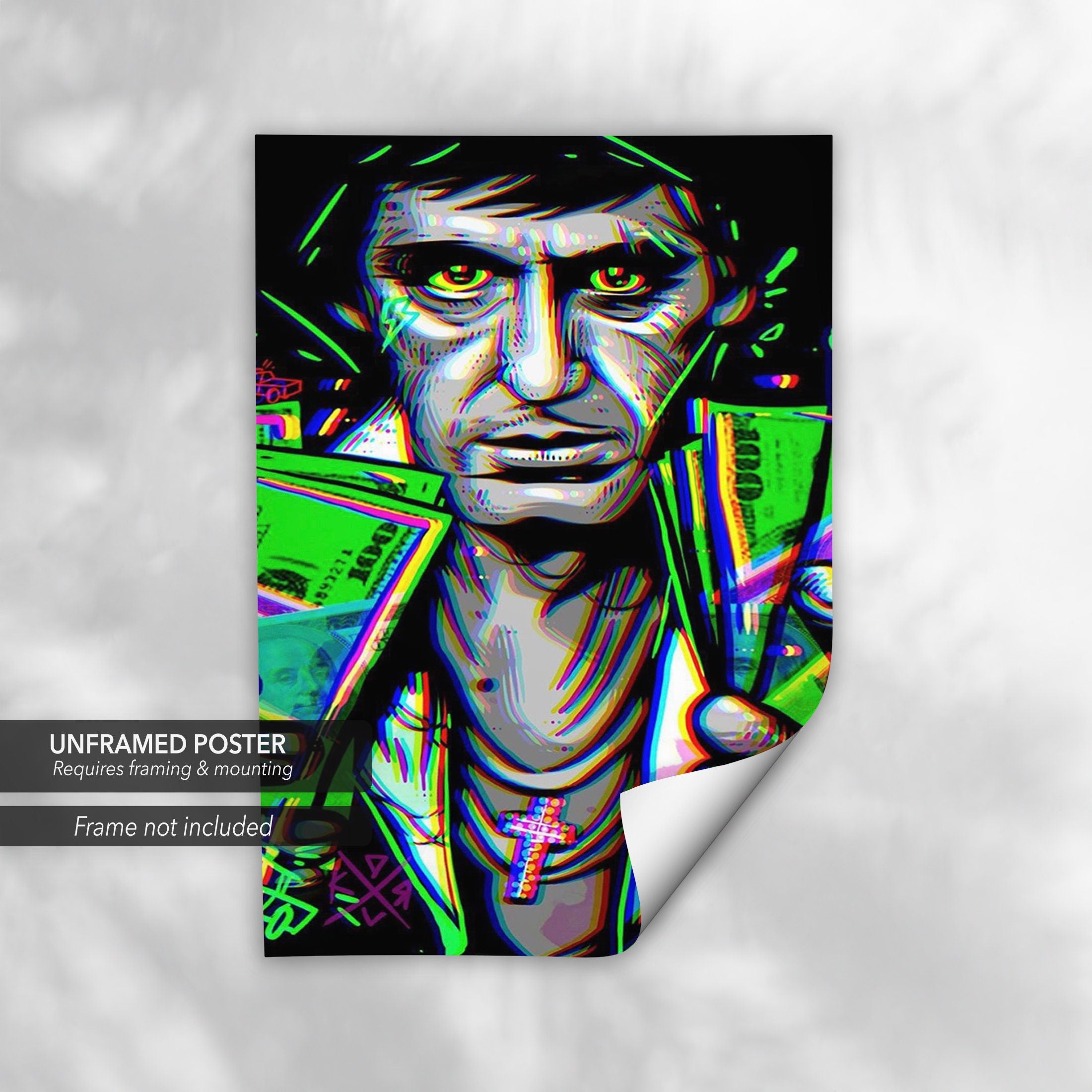 Scarface Money | Iconic Tony Montana Decor Canvas Art | Poster Print