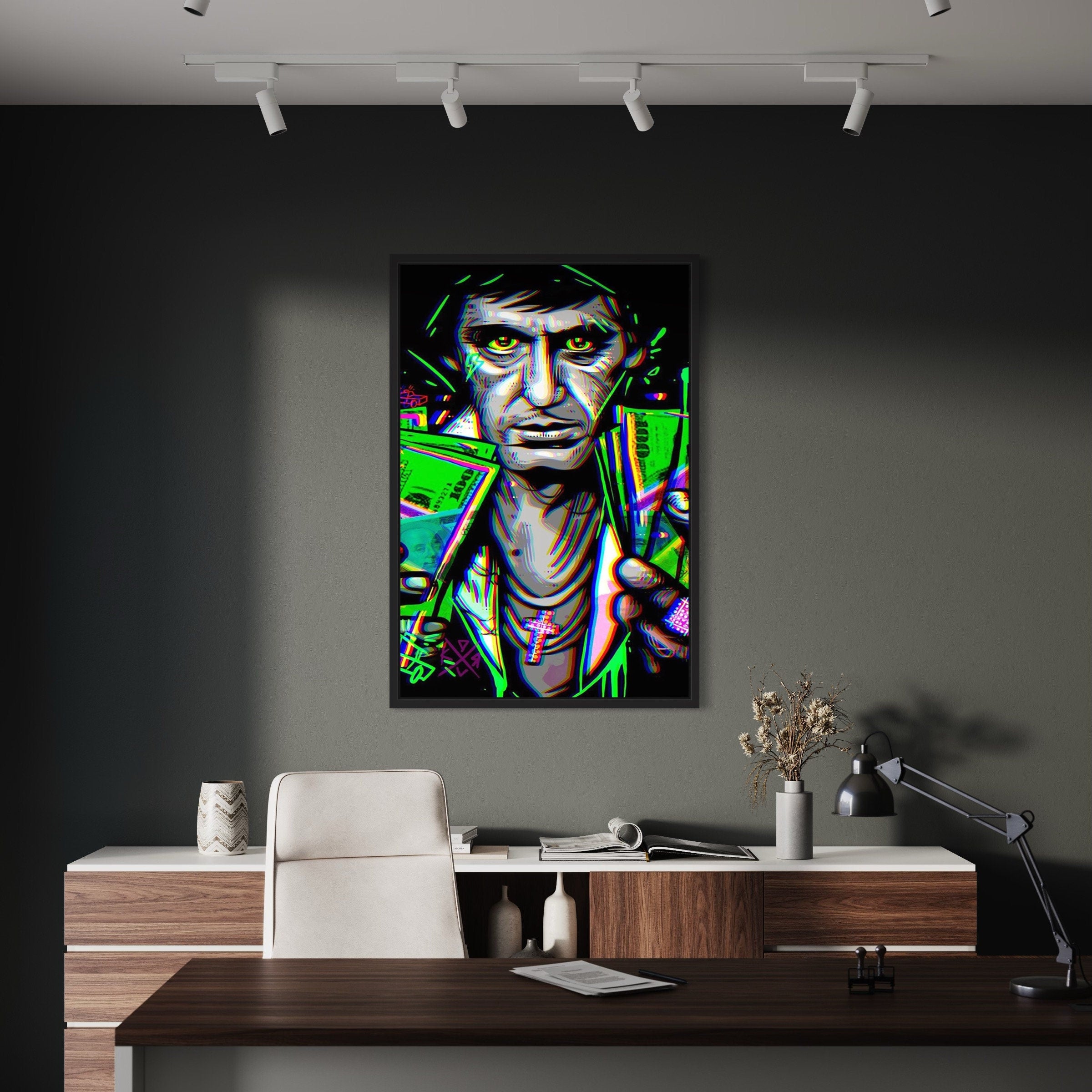 Scarface Money | Iconic Tony Montana Decor Canvas Art | Poster Print