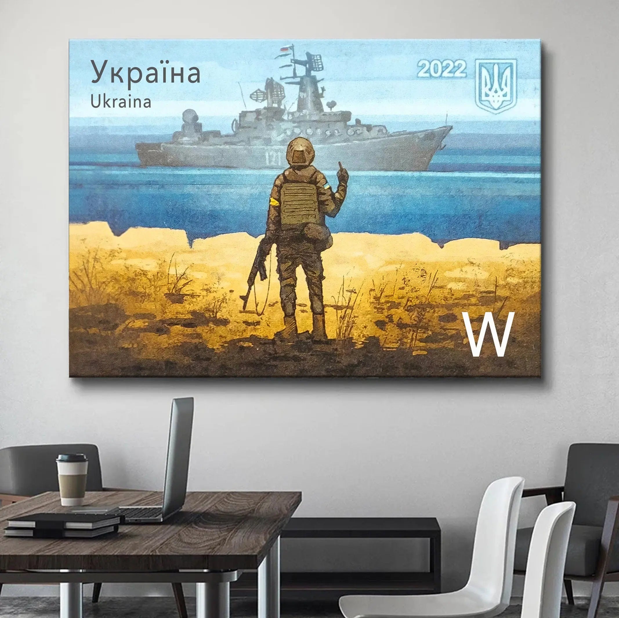 Russian Warship go F**k Yourself Canvas Wall Art | Poster Print - Canvastoria