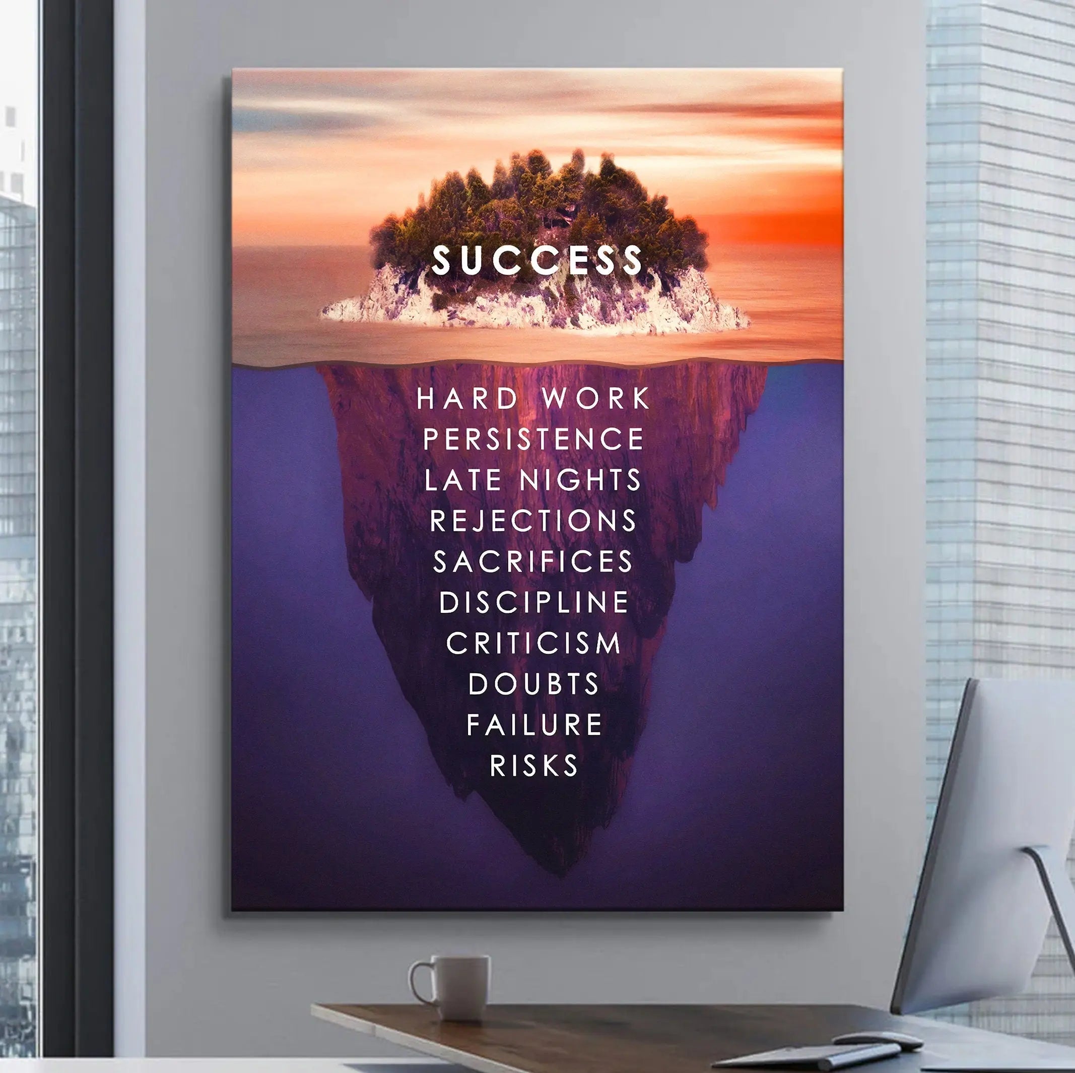 Success Island Canvas Wall Art | Poster Print Canvastoria