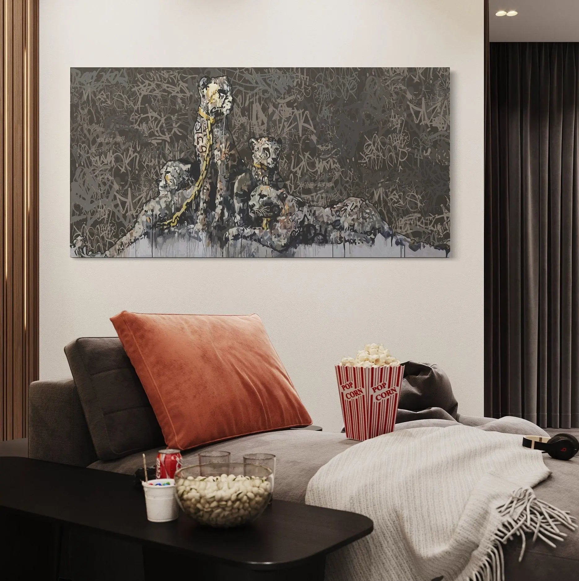 Cheetah by Banksy Canvas Wall Art | Poster Print Canvastoria