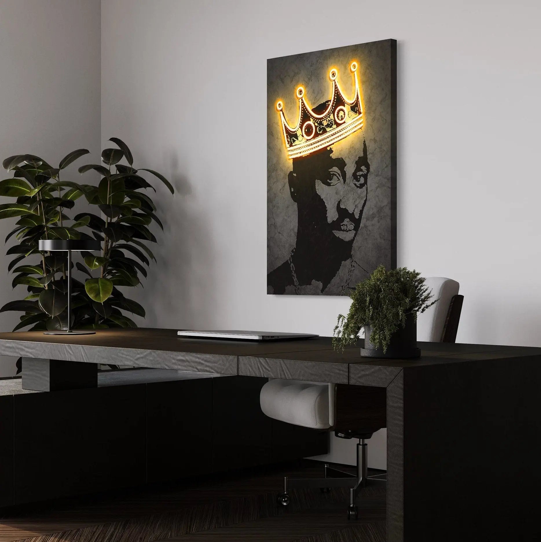 2Pac King Krown Canvas Wall Art | Poster Print - Canvastoria
