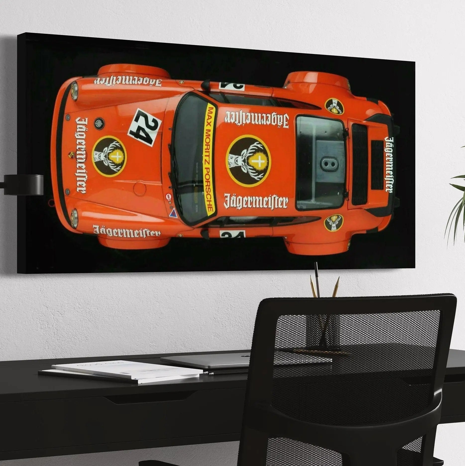 Porsche 911 Jagermeister Canvas Wall Art | Poster Print - Canvastoria