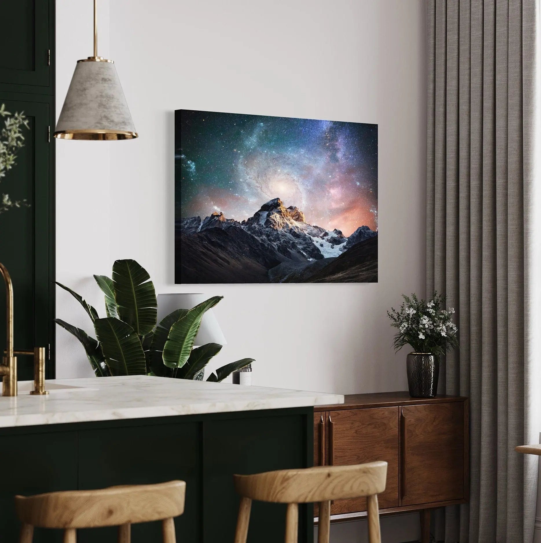 Carina Nebula NASA & Mount Everest Canvas Wall Art | Poster Print - Canvastoria