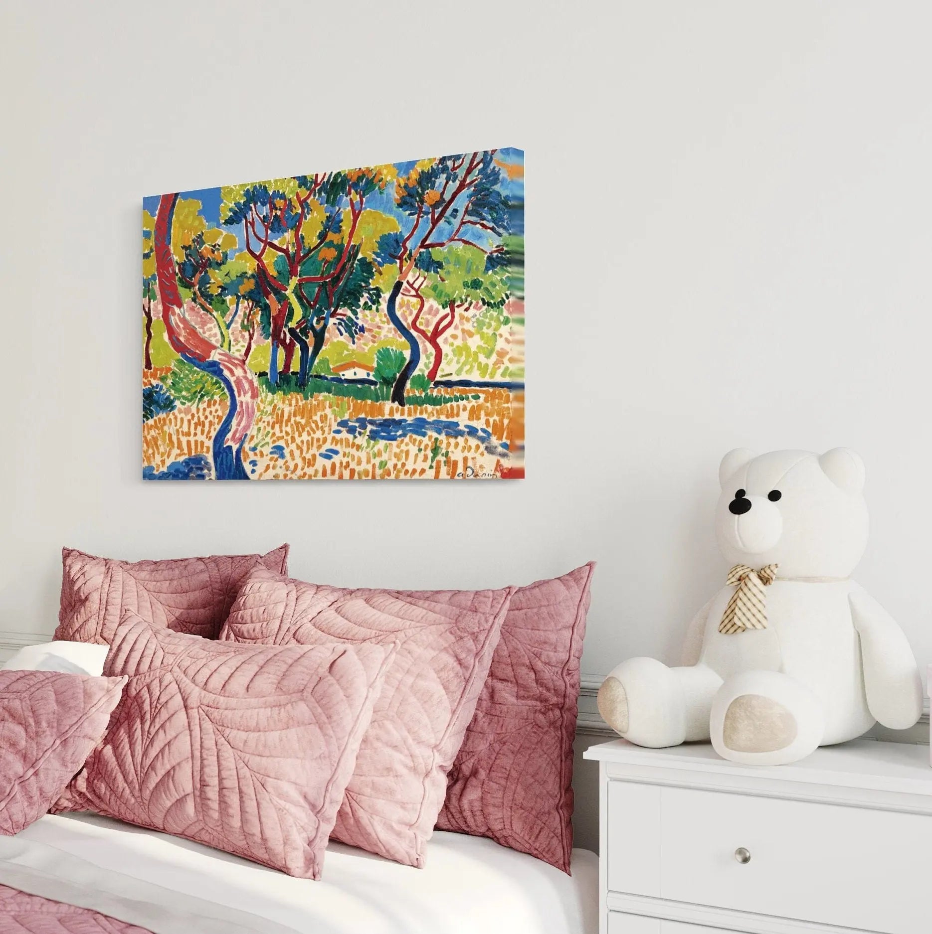 Andre Derain 'Trees in Collioure' (Arbres a Collioure) Canvas Wall Art | Poster Print - Canvastoria