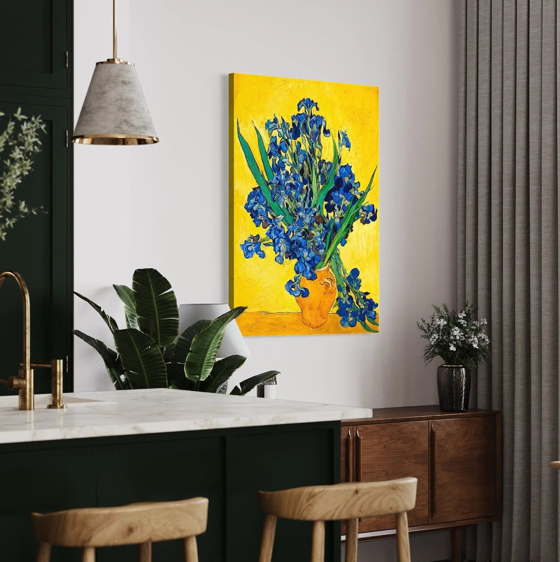 Vincent van Gogh 'Irises in a Vase' 1890 Canvas Wall Art | Poster Print - Canvastoria