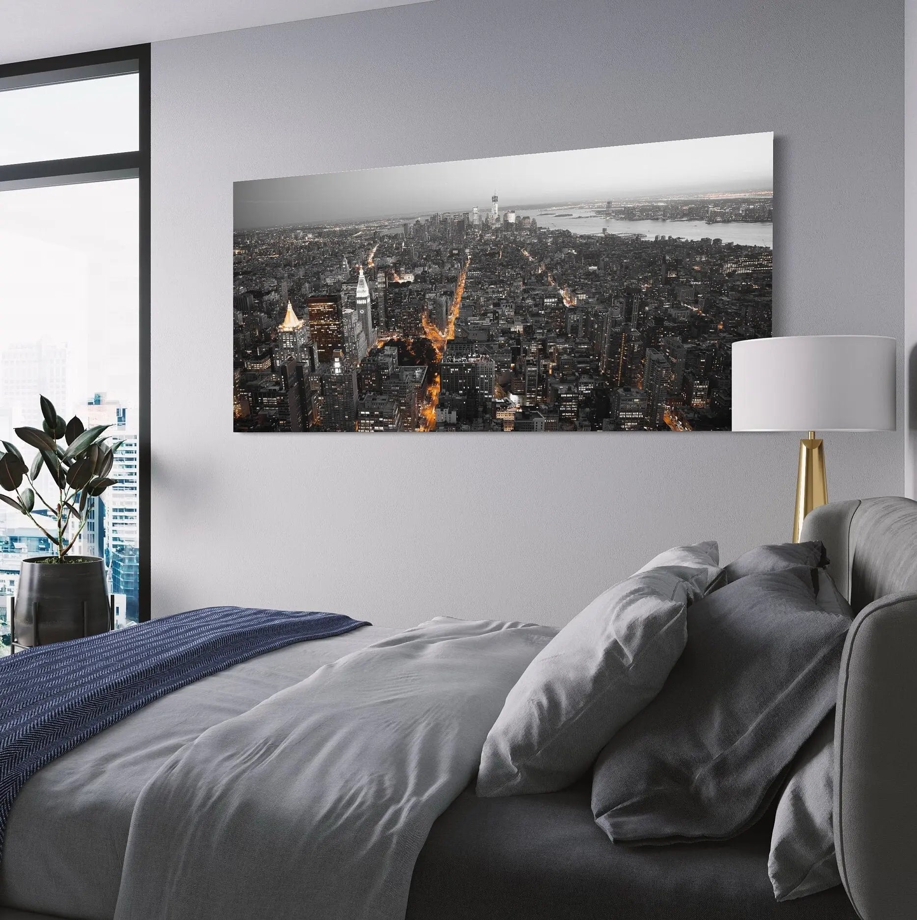 New York Panorama View Canvas Wall Art | Poster Print Canvastoria