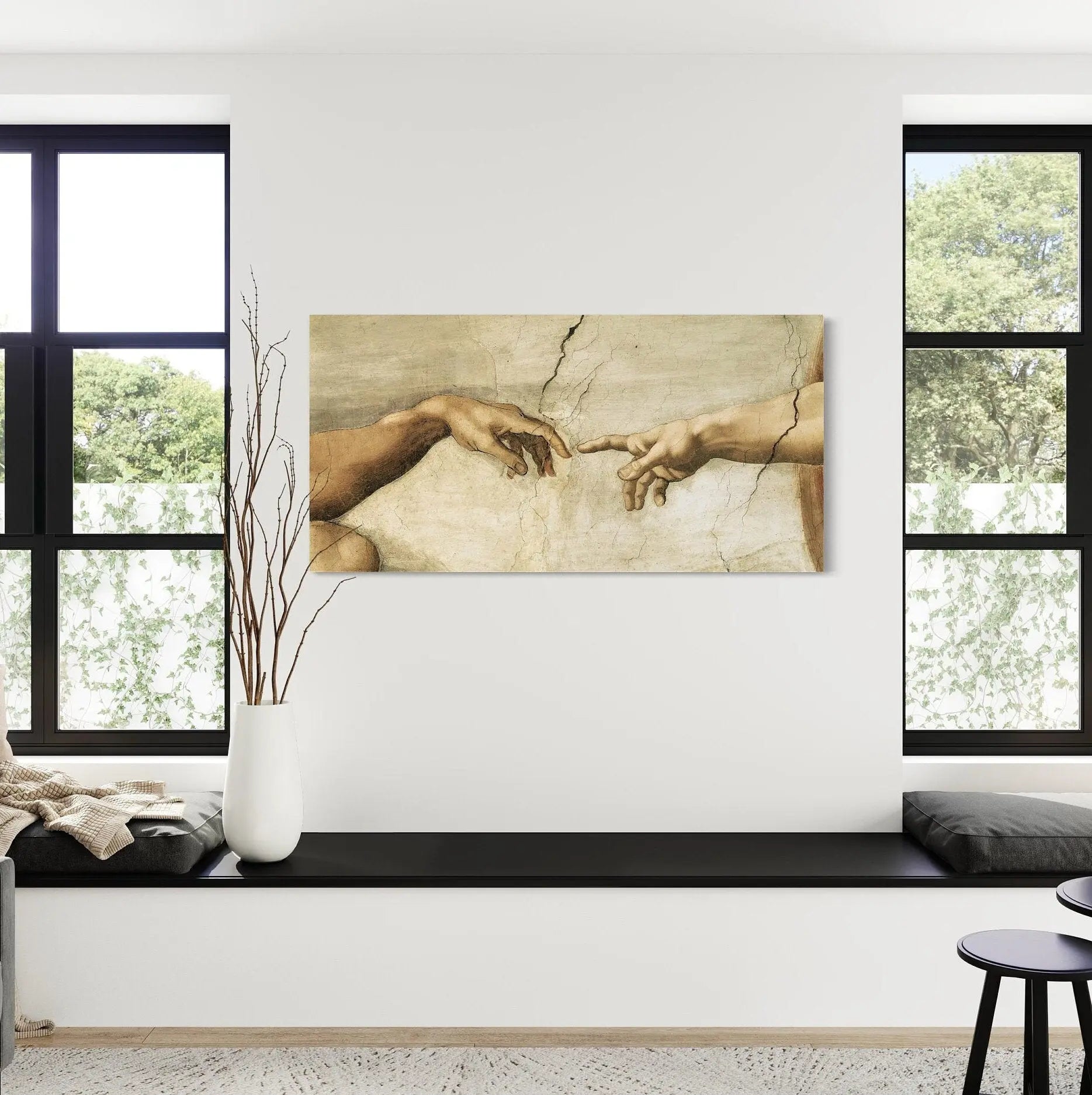 Michelangelo ‘Creation Of Adam’ Hands Canvas Wall Art | Poster Print - Canvastoria