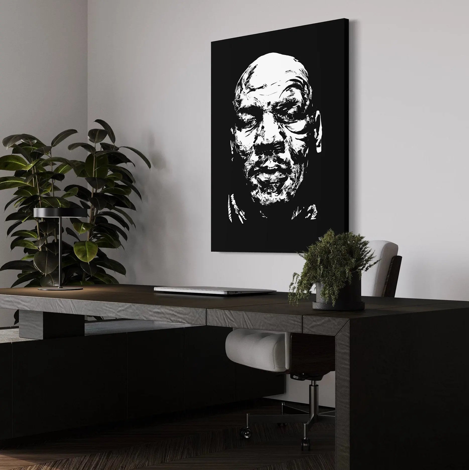 Mike Tyson Abstract Portrait Canvas Wall Art | Poster Print Canvastoria