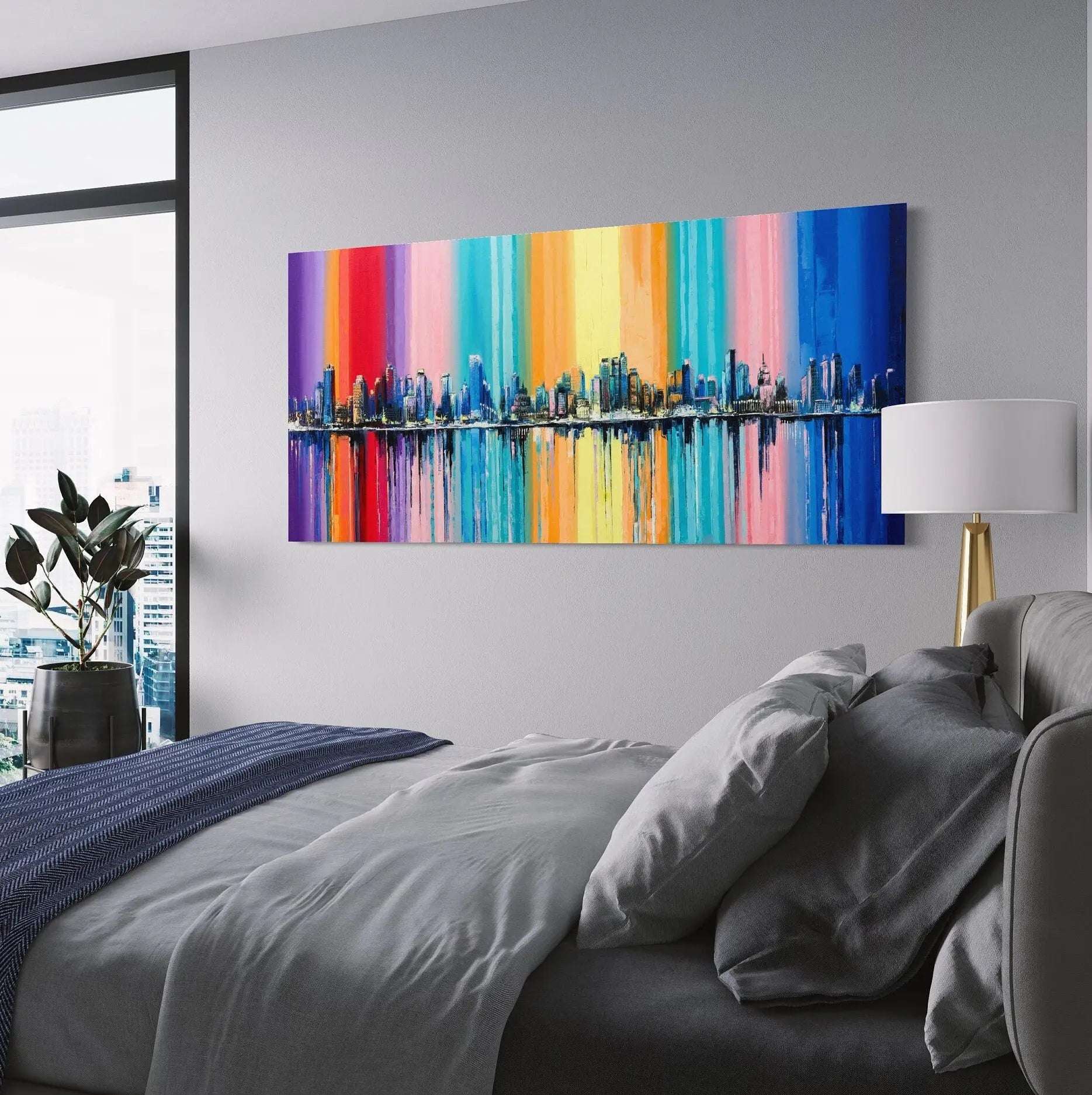 Big City Life Skyline Canvas Wall Art | Poster Print Canvastoria