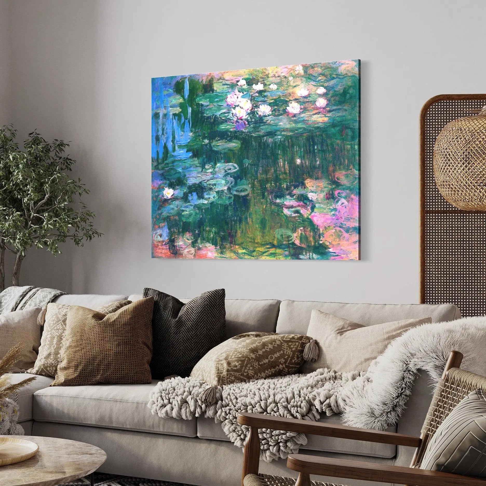 Claude Monet 'Luminous Water Lilies' Canvas Wall Art | Poster Print Canvastoria