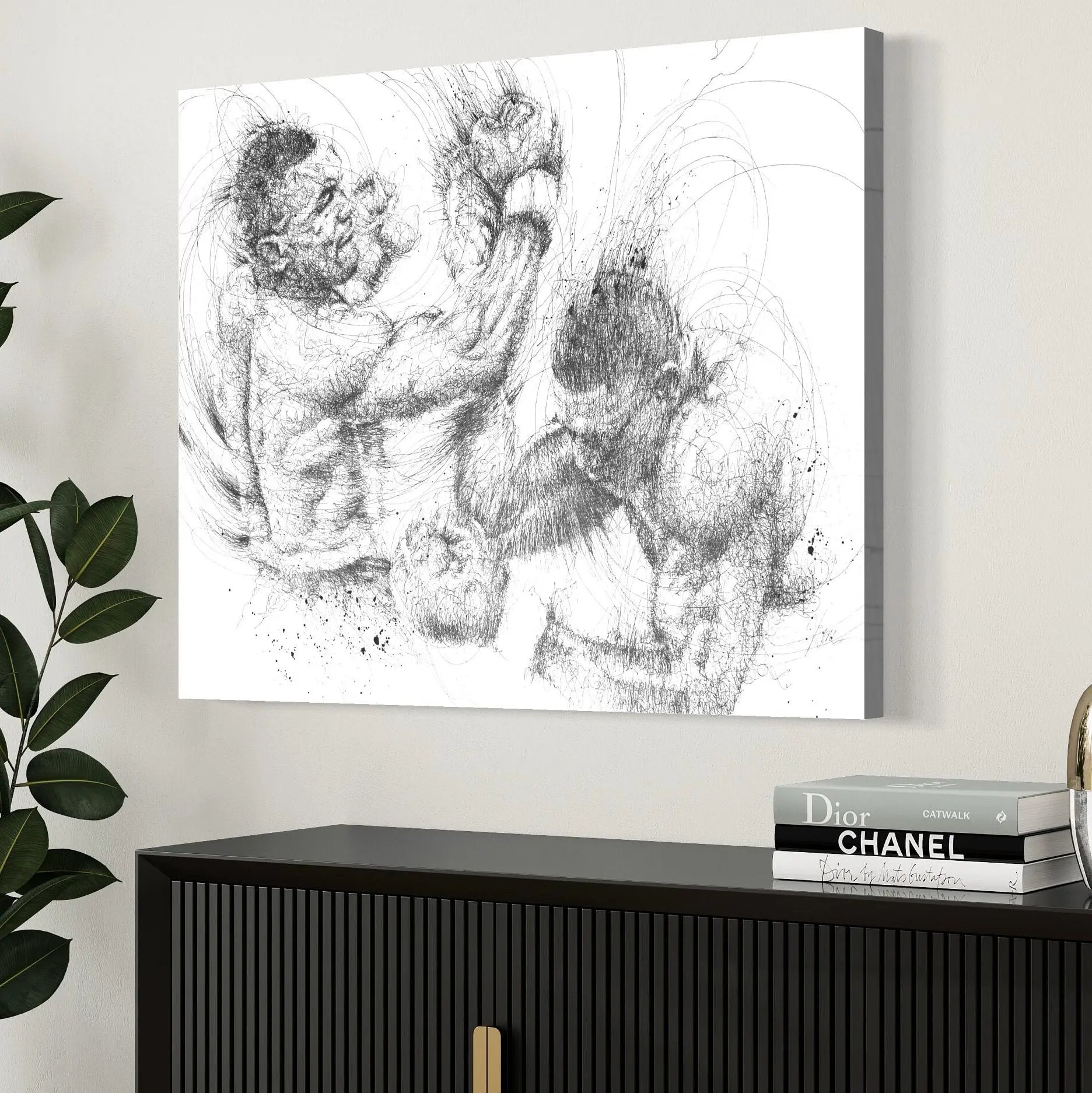 War of Mike Tyson Ball Paint Canvas Wall Art | Poster Print Canvastoria