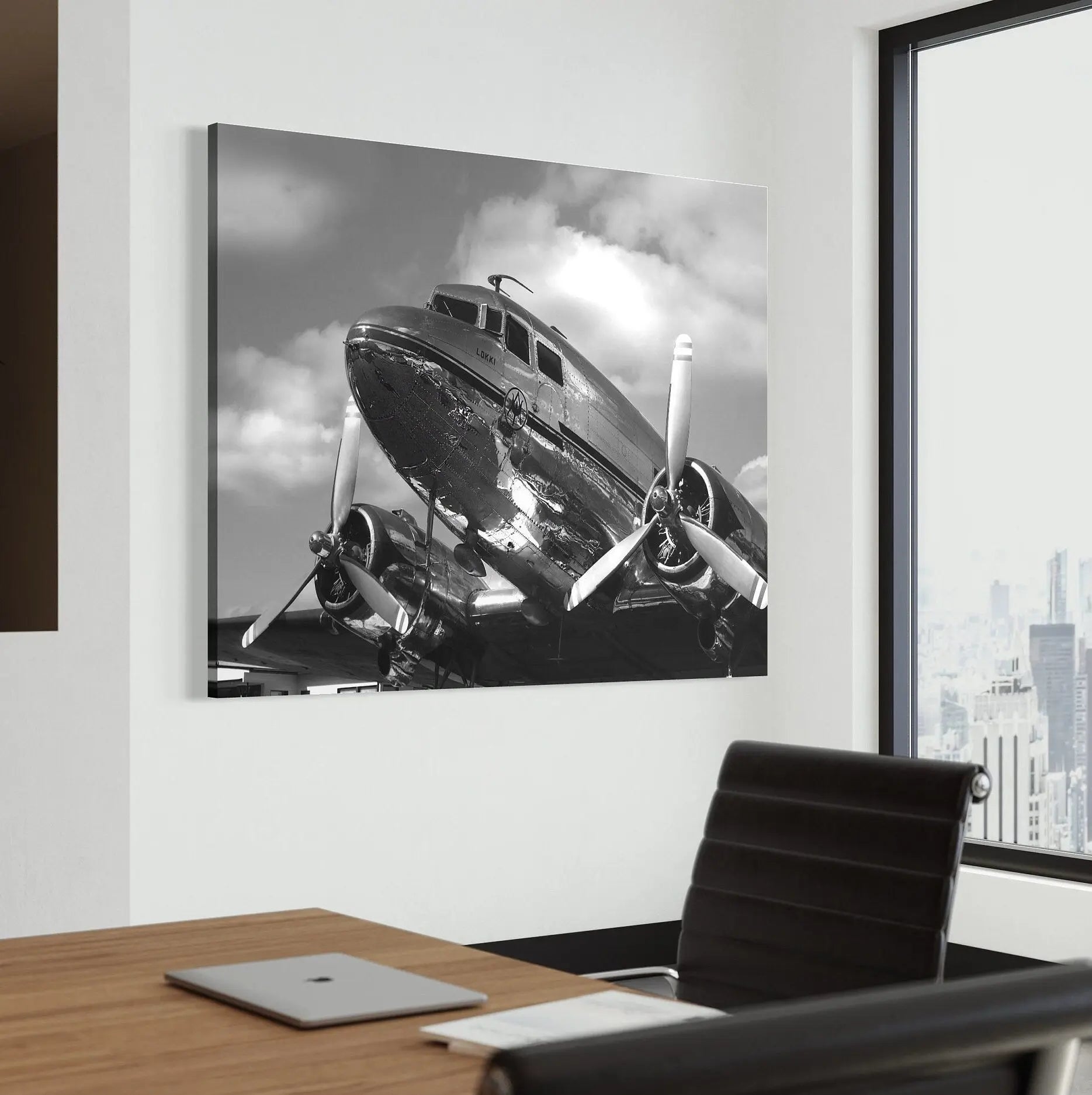 Douglas DC-3 Aircraft Canvas Wall Art | Poster Print Canvastoria