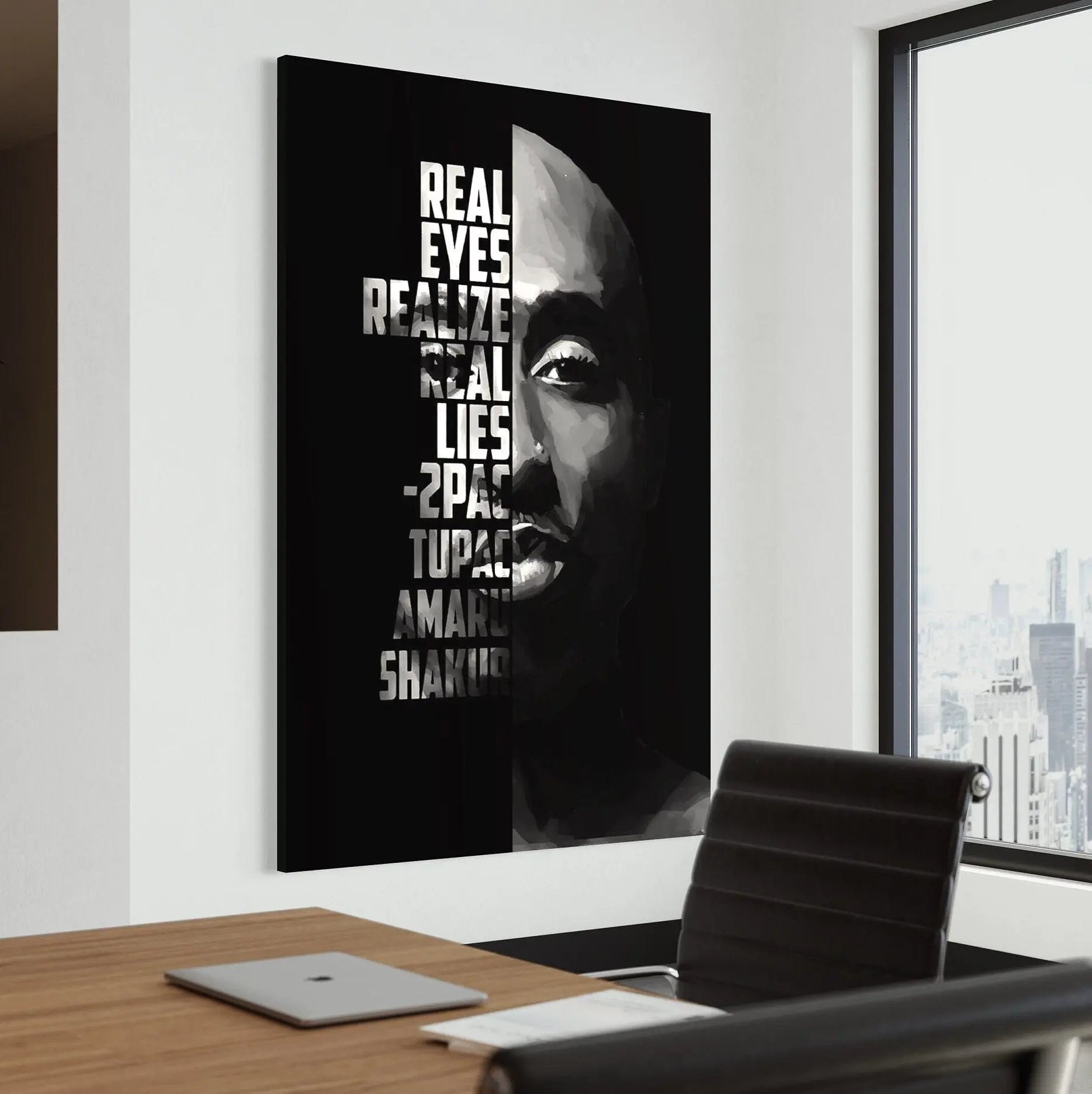 Realize Real Eyes - 2Pac Canvas Wall Art | Poster Print - Canvastoria