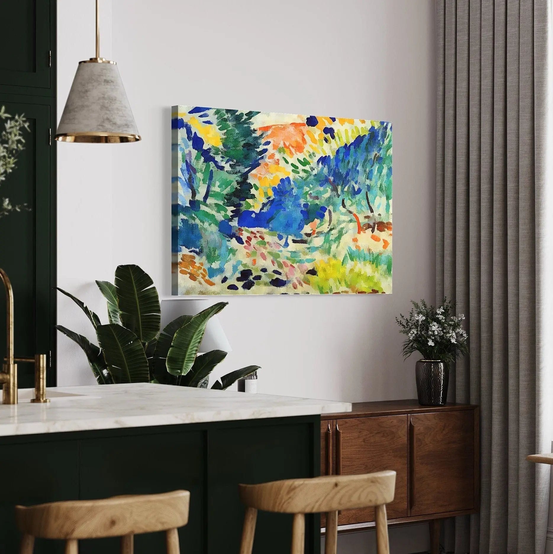 Henri Matisse 'Landscape at Collioure ll' Canvas Wall Art | Poster Print Canvastoria