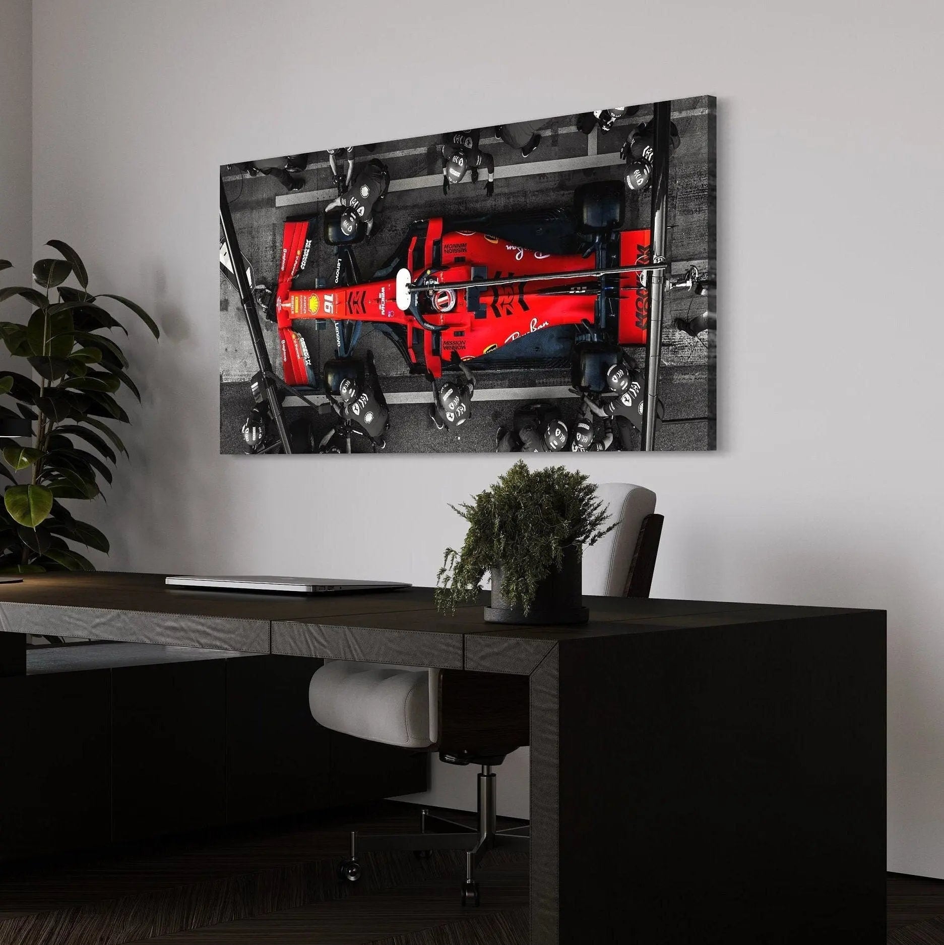 Formula F1 Ferrari 'Pit Stop' Canvas Wall Art | Poster Print Canvastoria