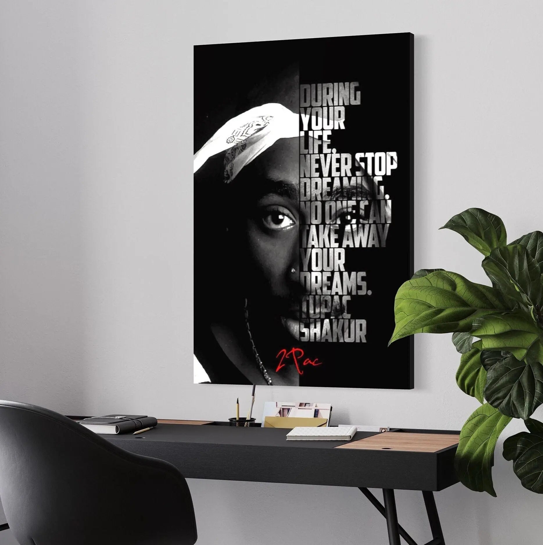 Never Stop Dreaming - 2Pac Canvas Wall Art | Poster Print - Canvastoria