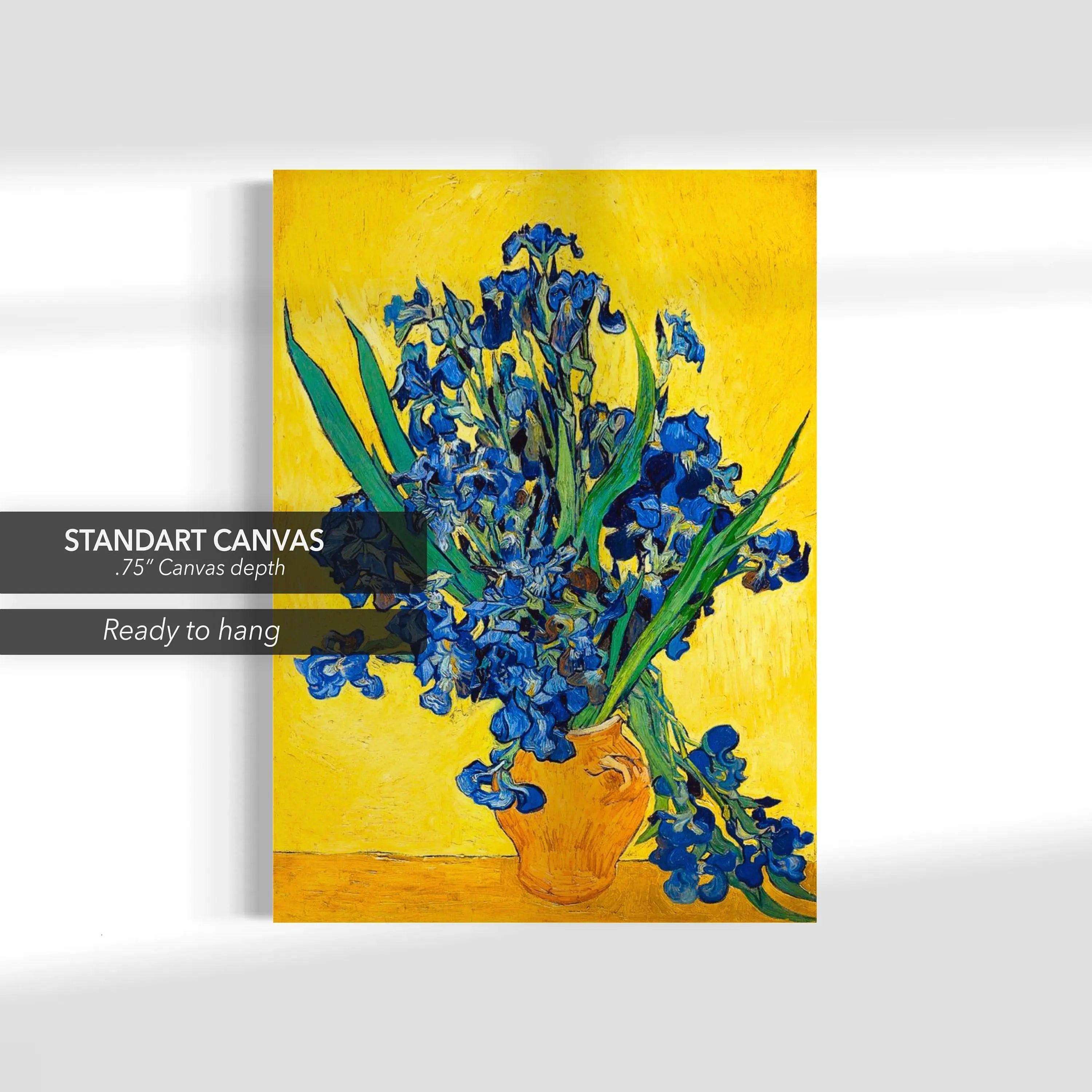 Vincent van Gogh 'Irises in a Vase' 1890 Canvas Wall Art | Poster Print - Canvastoria