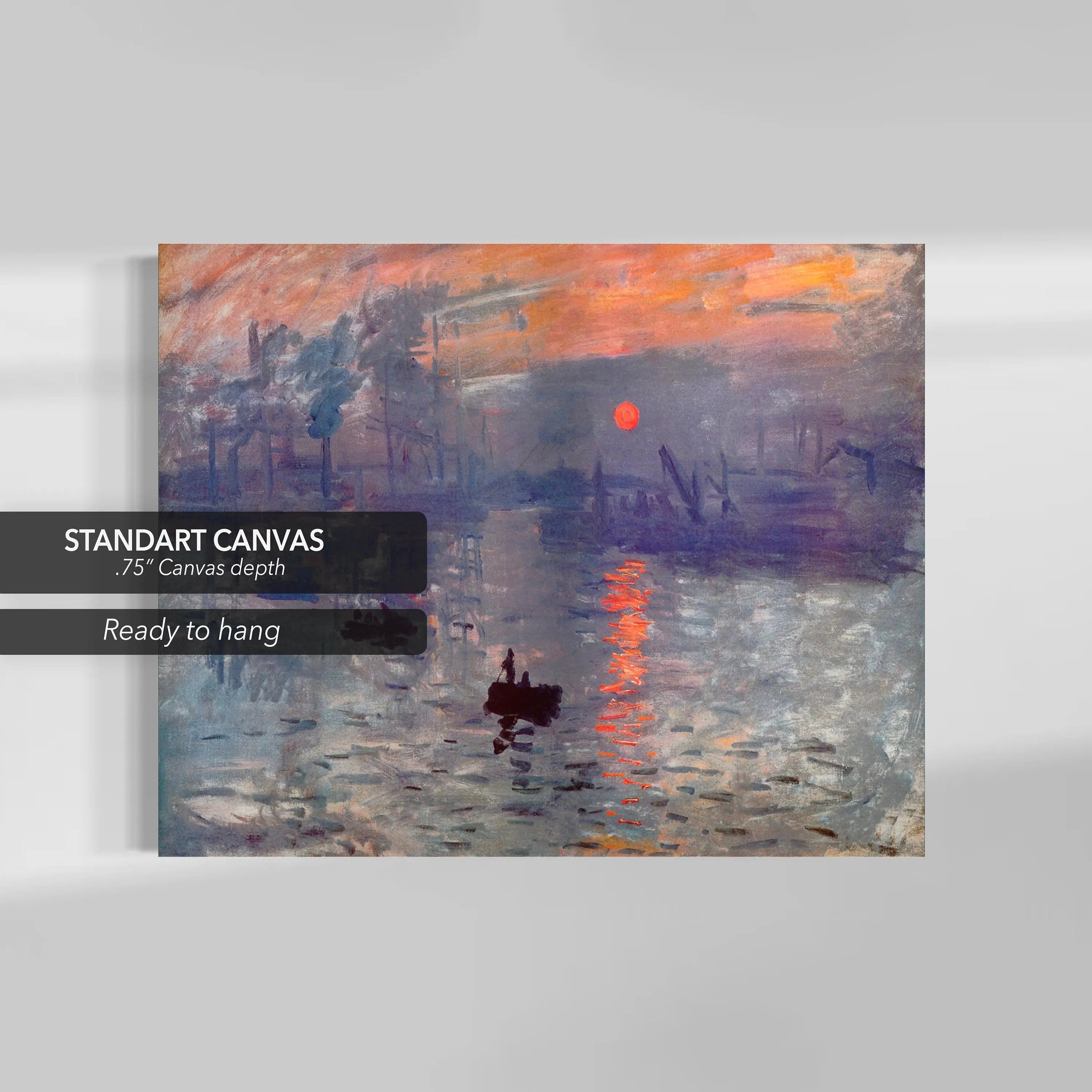 Claude Monet 'Impression Sunrise' (1872) Canvas Wall Art | Poster Print - Canvastoria
