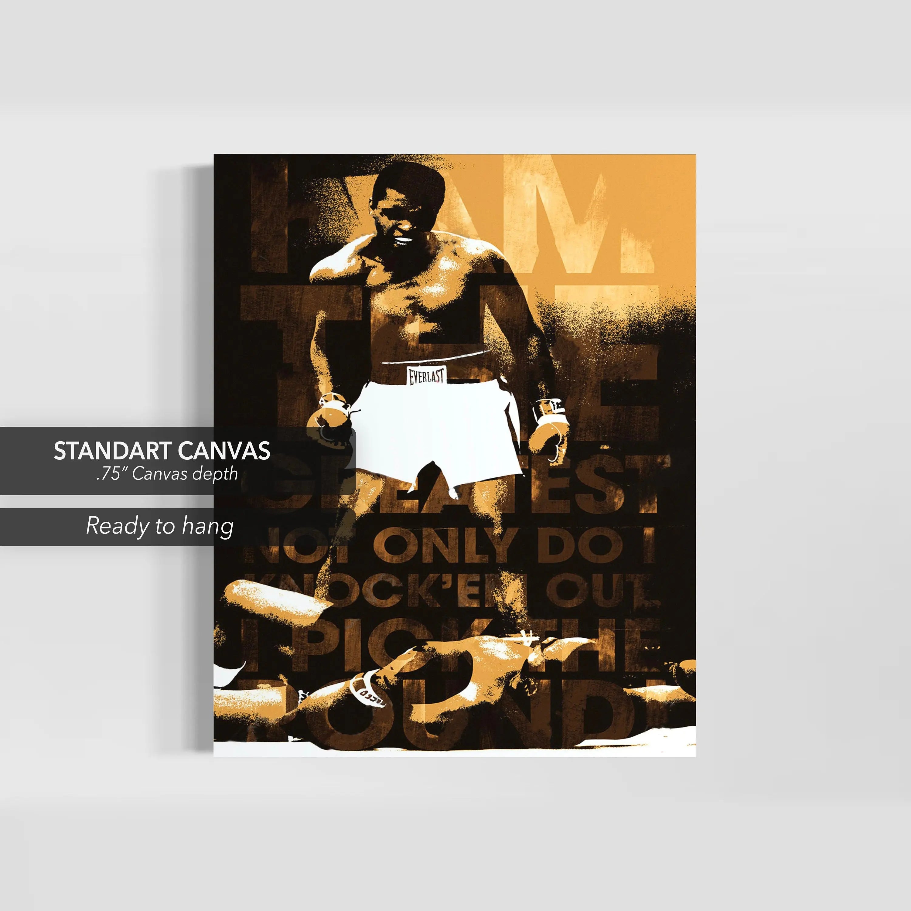 Muhammad Ali 'I Am The Greatest' Canvas Wall Art | Poster Print Canvastoria