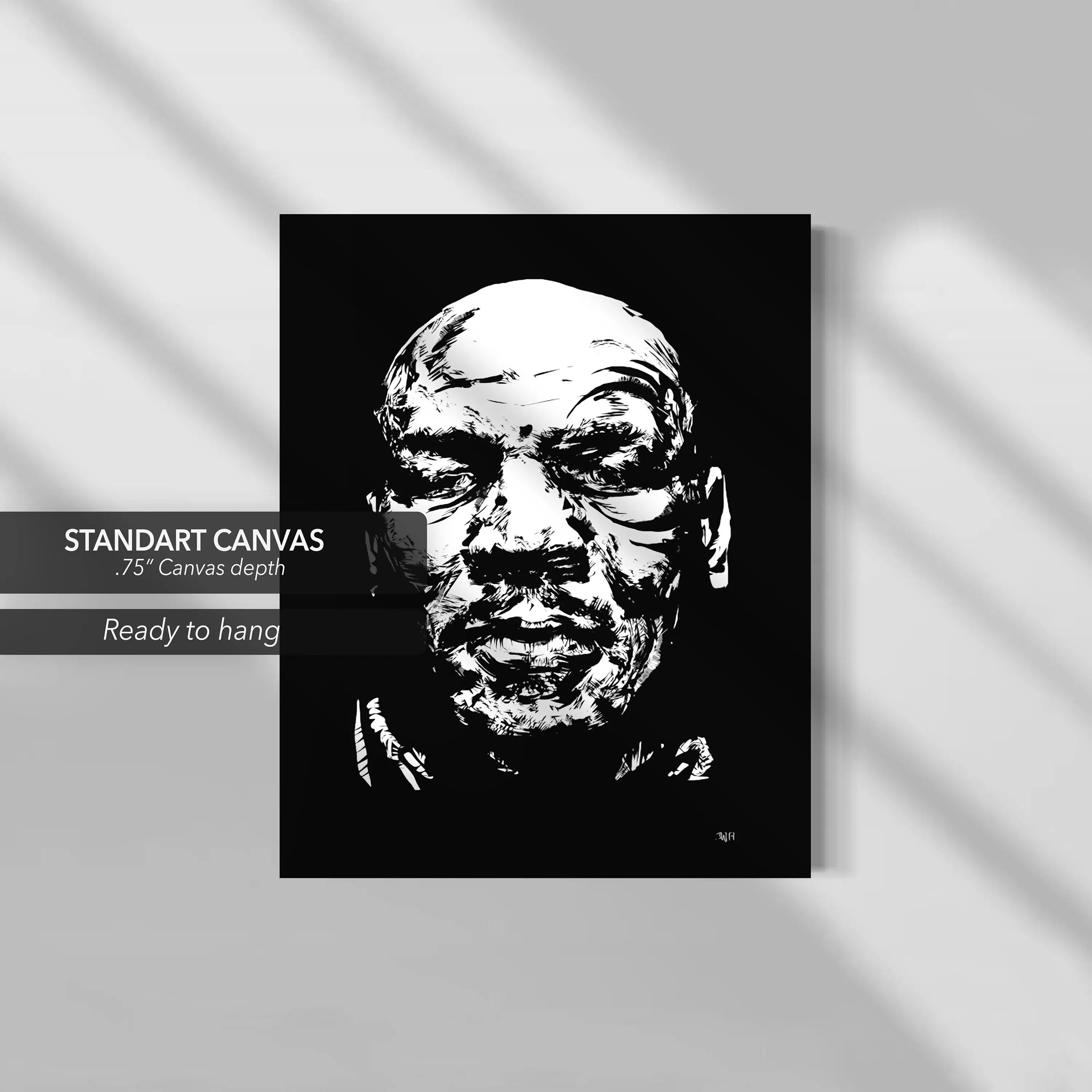 Mike Tyson Abstract Portrait Canvas Wall Art | Poster Print Canvastoria