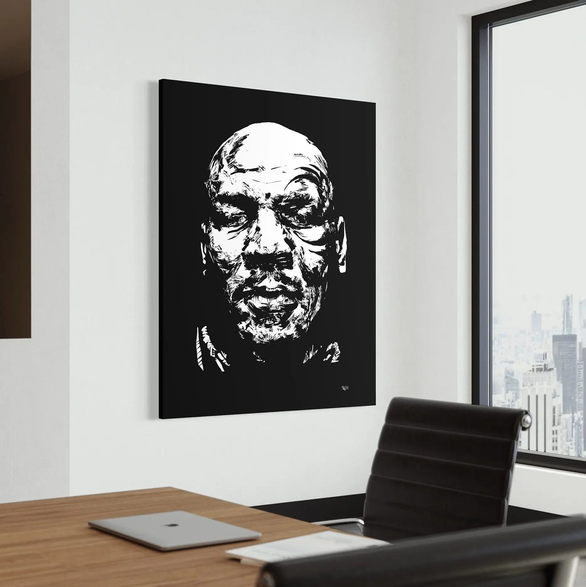Mike Tyson Abstract Portrait Canvas Wall Art | Poster Print Canvastoria