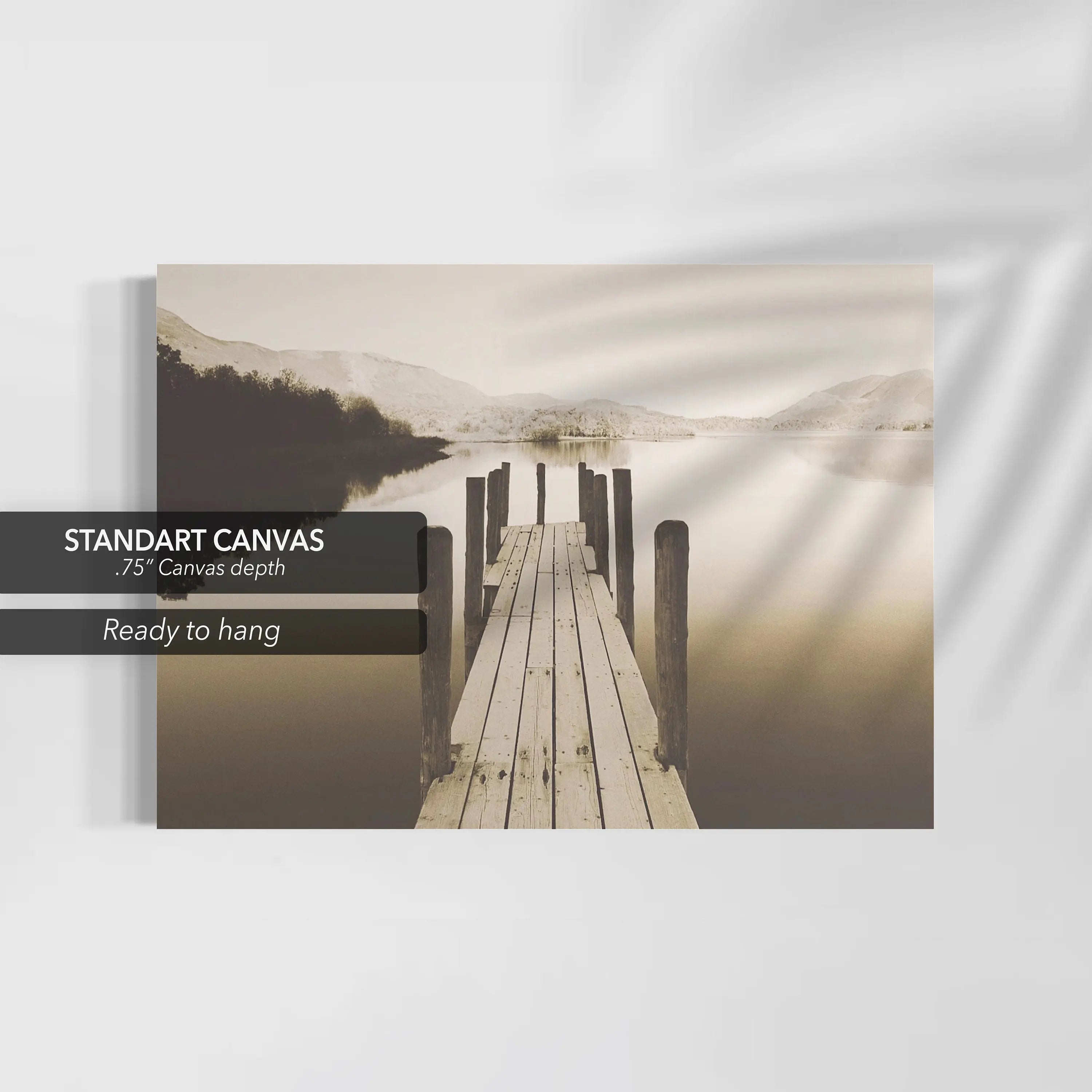 Serene Dusk Pier Coastal Sunset Canvas Wall Art | Poster Print - Canvastoria