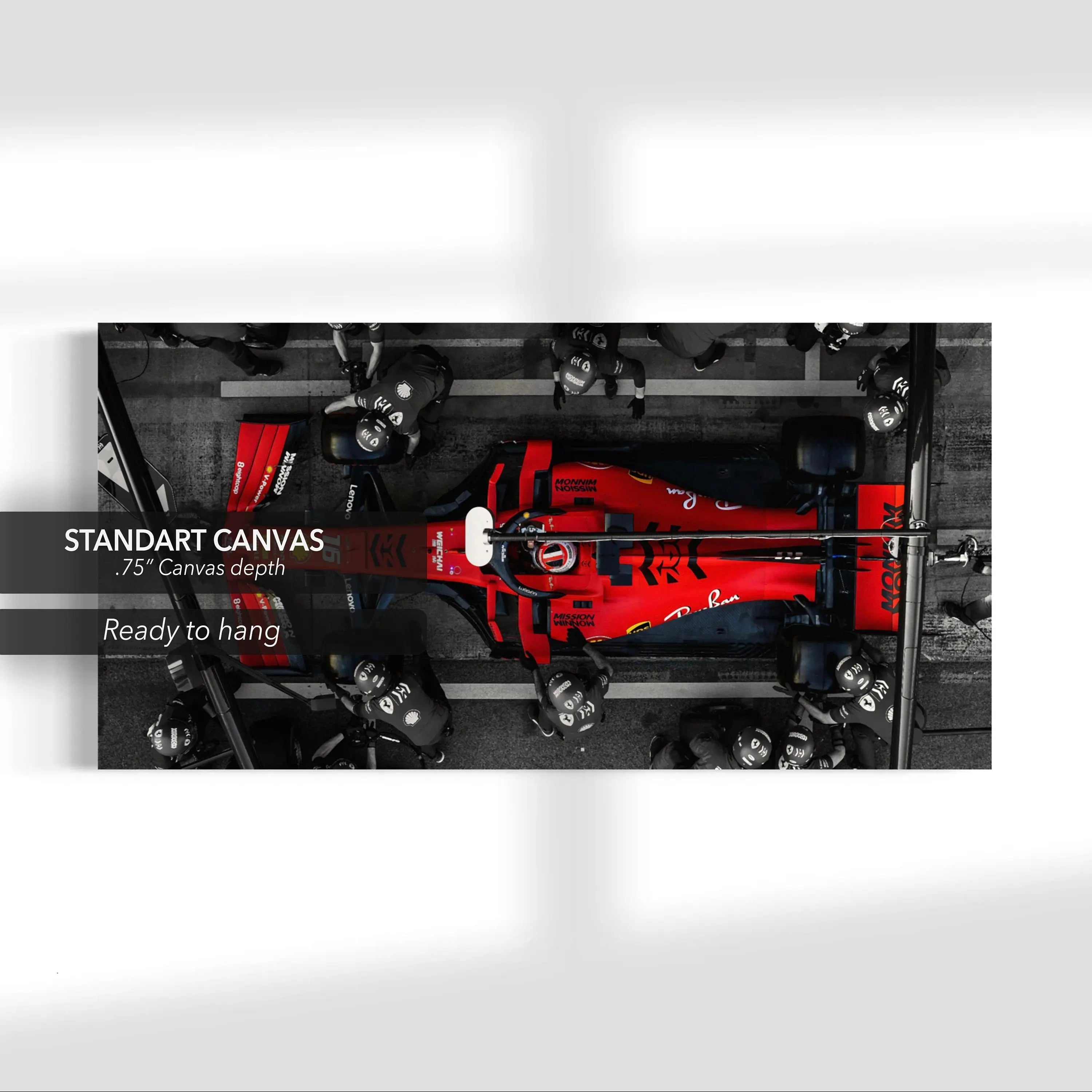 Formula F1 Ferrari 'Pit Stop' Canvas Wall Art | Poster Print Canvastoria