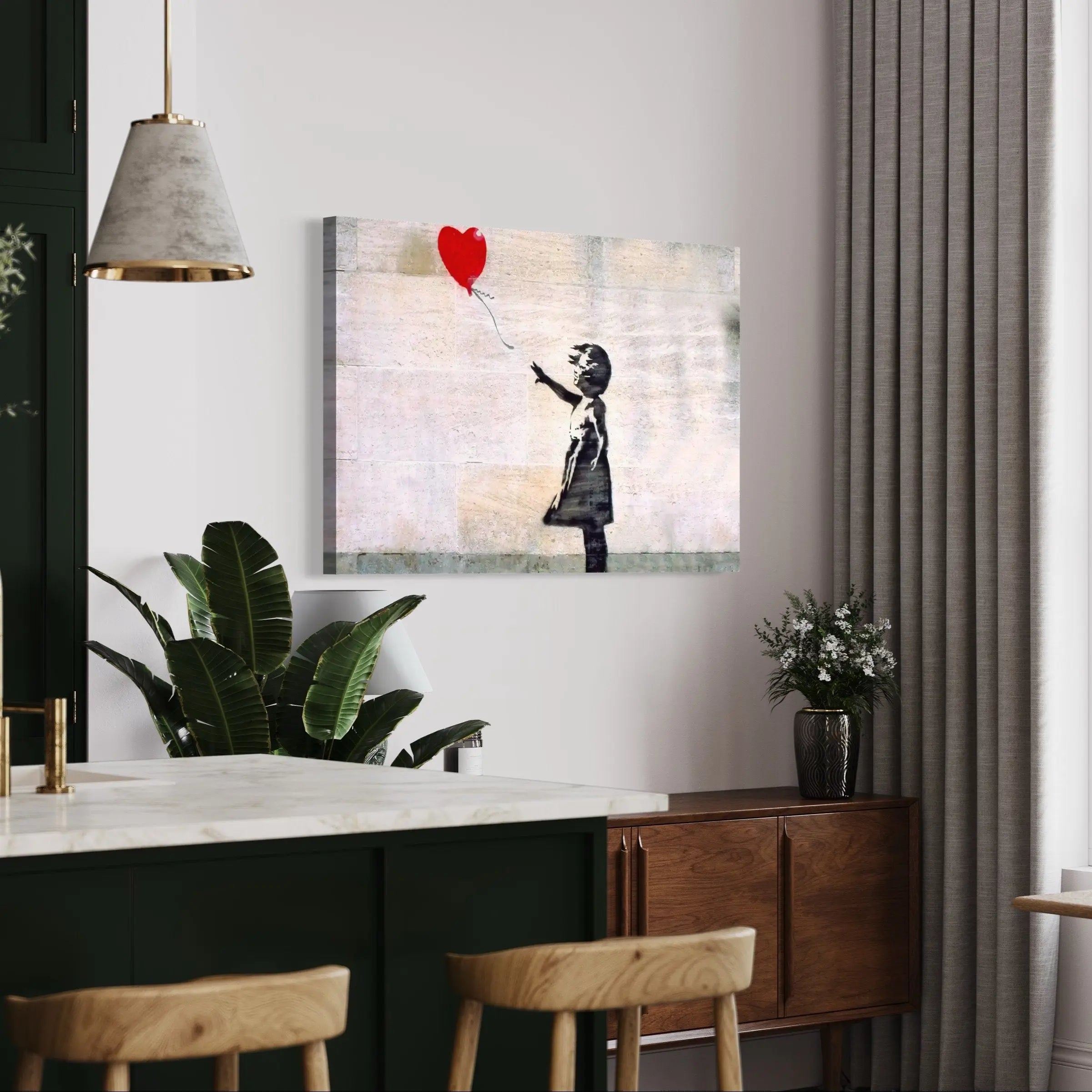 Lose Love 'Girl With Balloon' by Banksy Canvas Wall Art | Poster Print Canvastoria