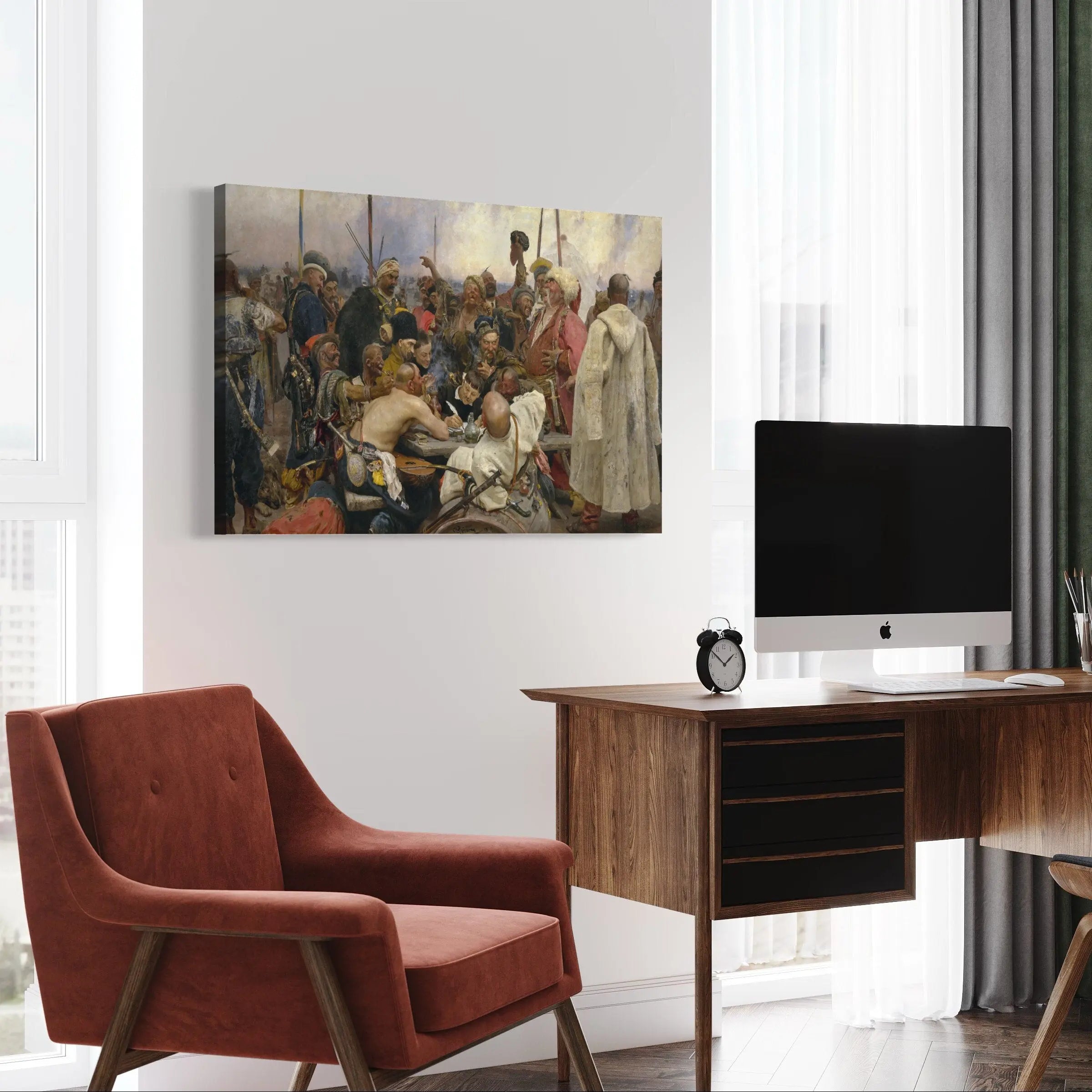 Repin 'Reply of the Zaporozhian Cossacks' Canvas Wall Art | Poster Print Canvastoria