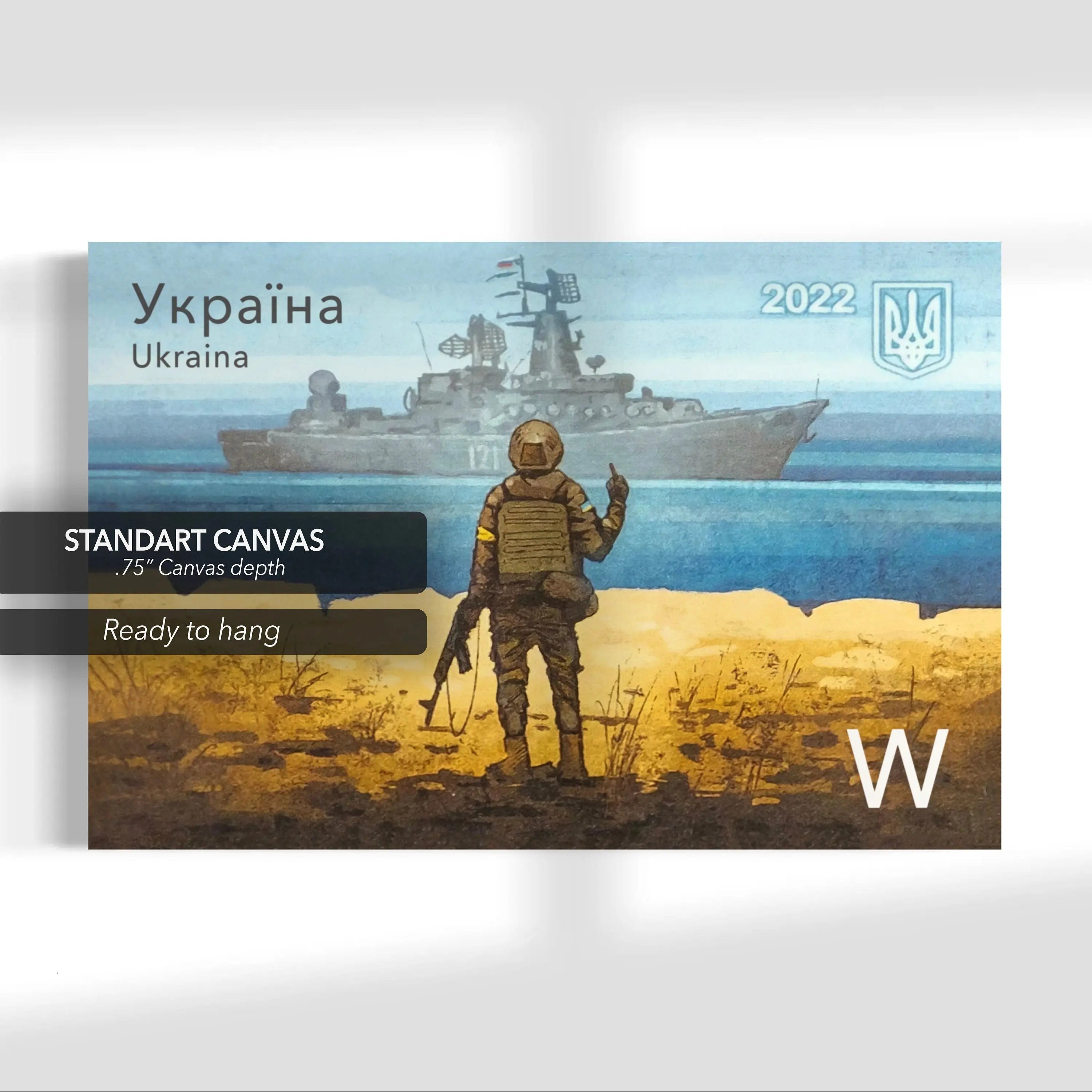 Russian Warship go F**k Yourself Canvas Wall Art | Poster Print - Canvastoria