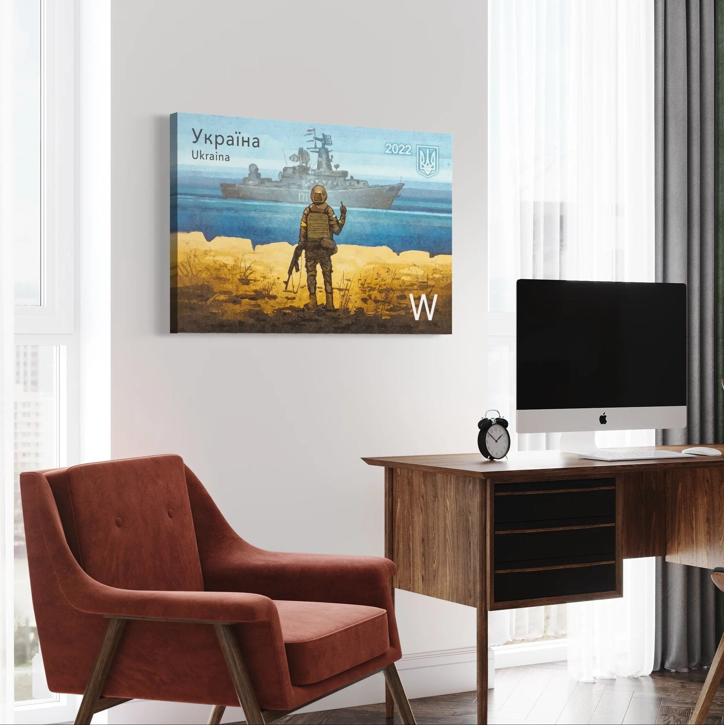 Russian Warship go F**k Yourself Canvas Wall Art | Poster Print - Canvastoria