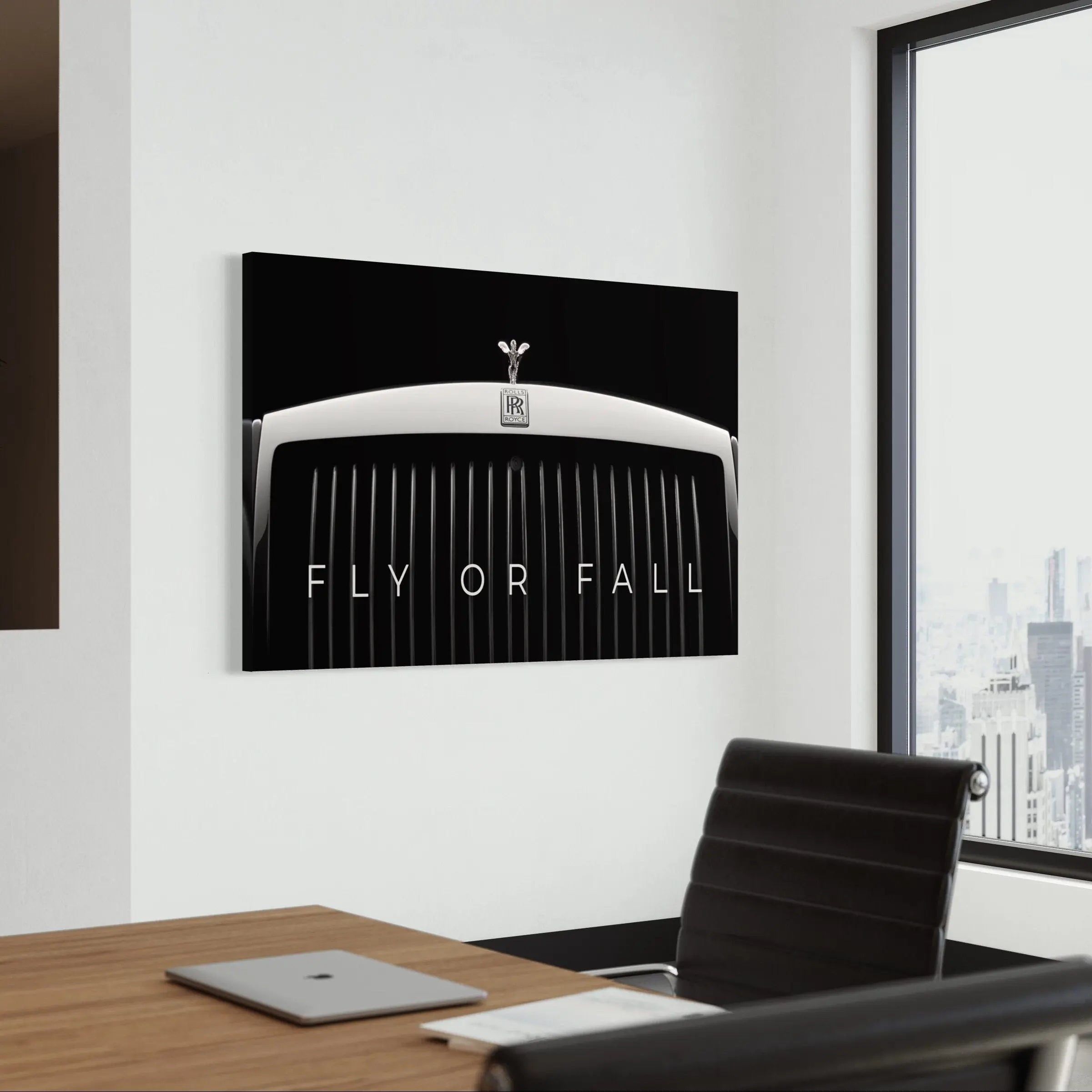 Fly or Fall Rolls Royce Canvas Wall Art | Poster Print Canvastoria
