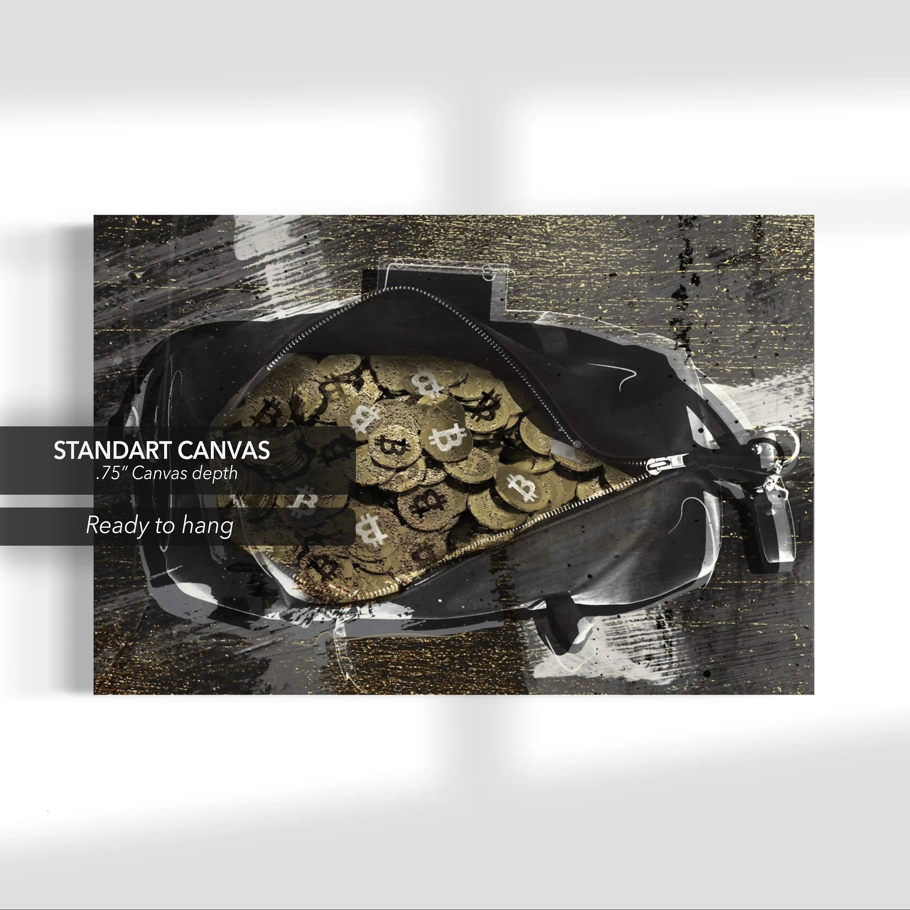 Bitcoin Bag Canvas Wall Art | Poster Print - Canvastoria
