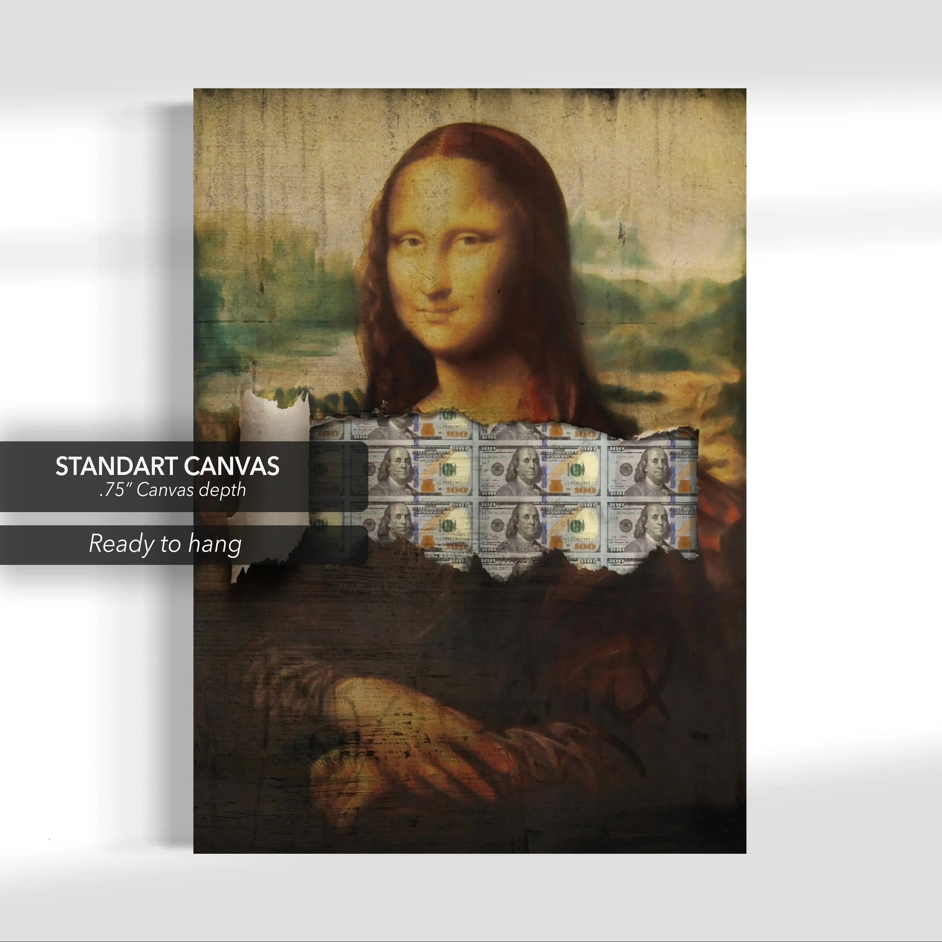 Money Lisa Secret Canvas Wall Art | Poster Print Canvastoria