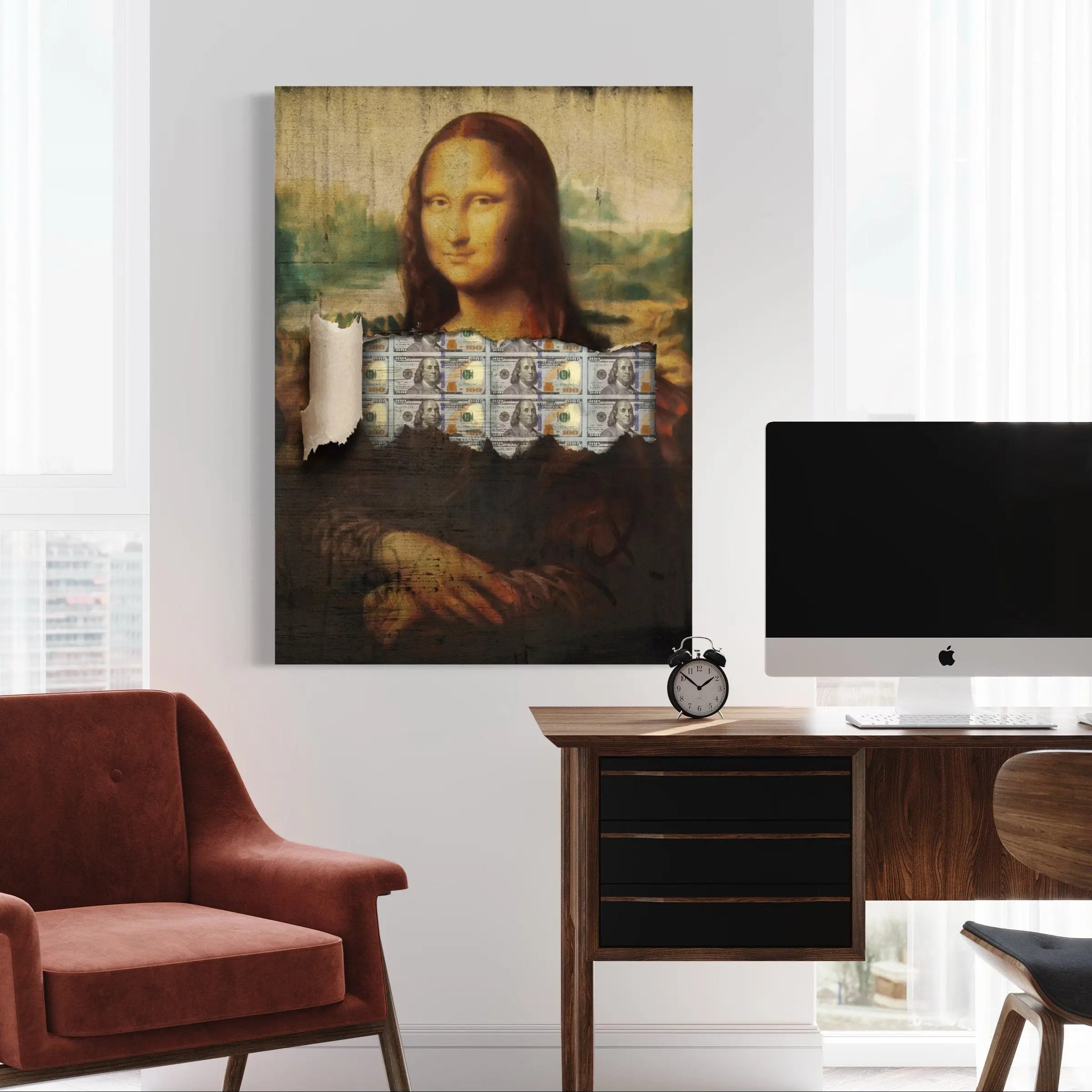 Money Lisa Secret Canvas Wall Art | Poster Print Canvastoria