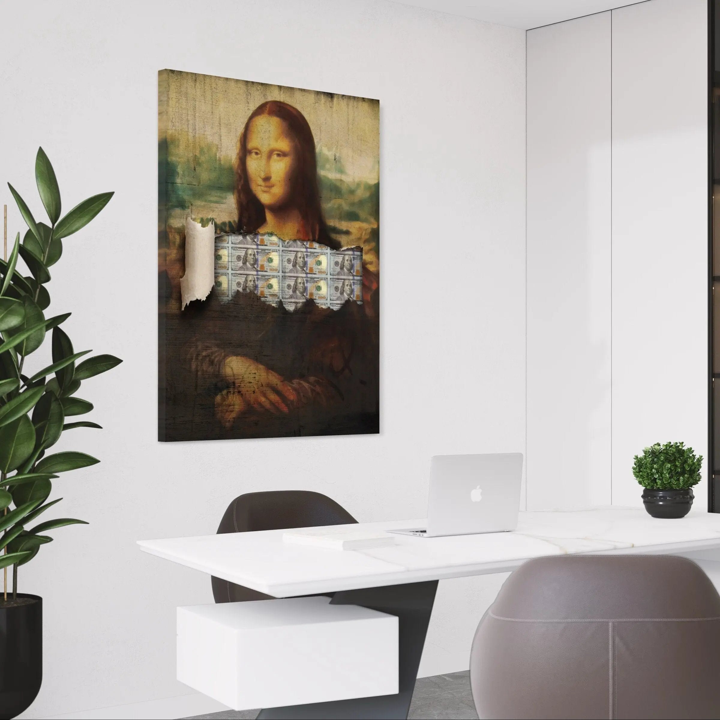 Money Lisa Secret Canvas Wall Art | Poster Print Canvastoria