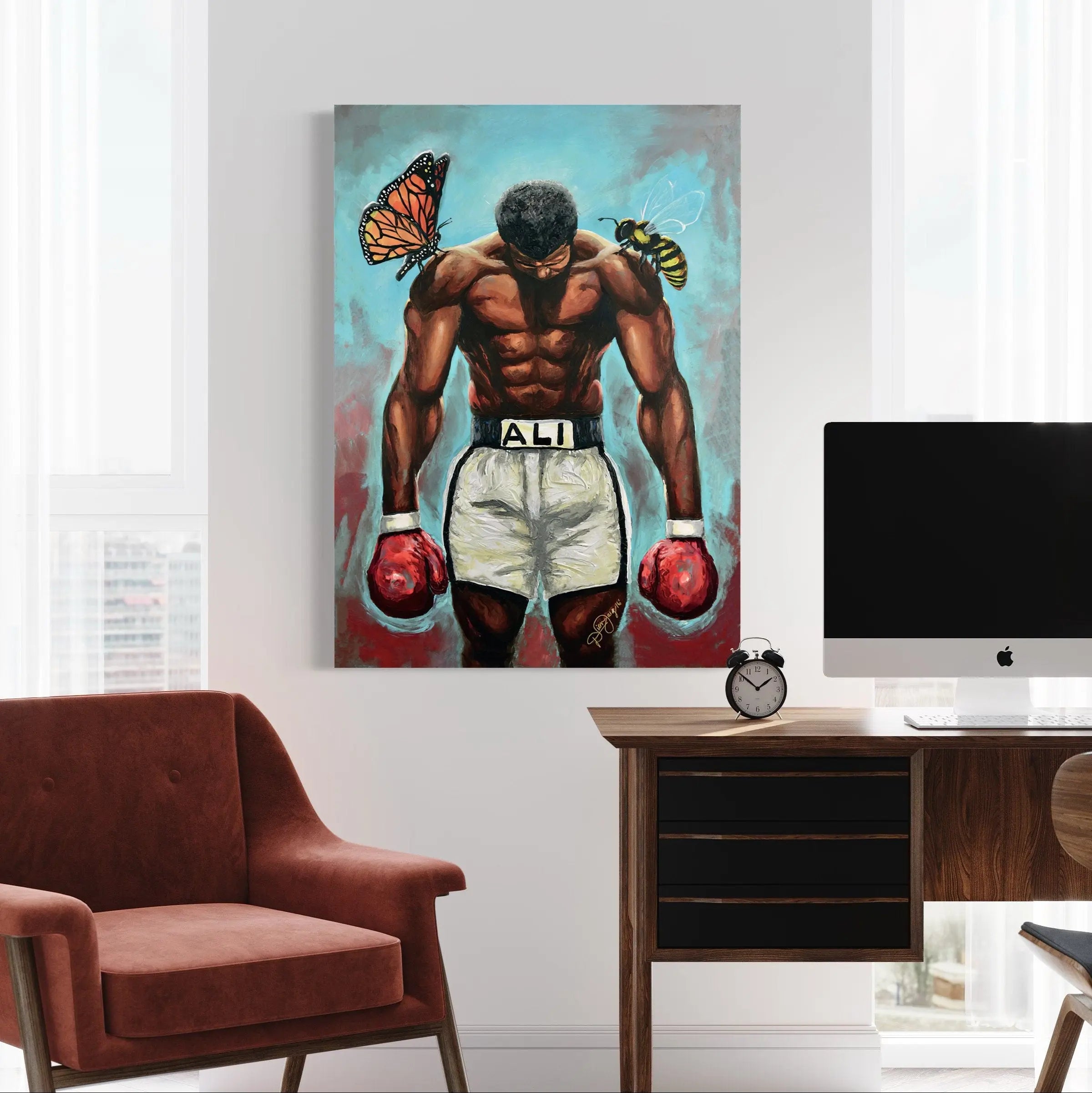 Muhammad Ali - Float Like a Butterfly, Sting Like a Bee Canvas Wall Art | Poster Print - Canvastoria