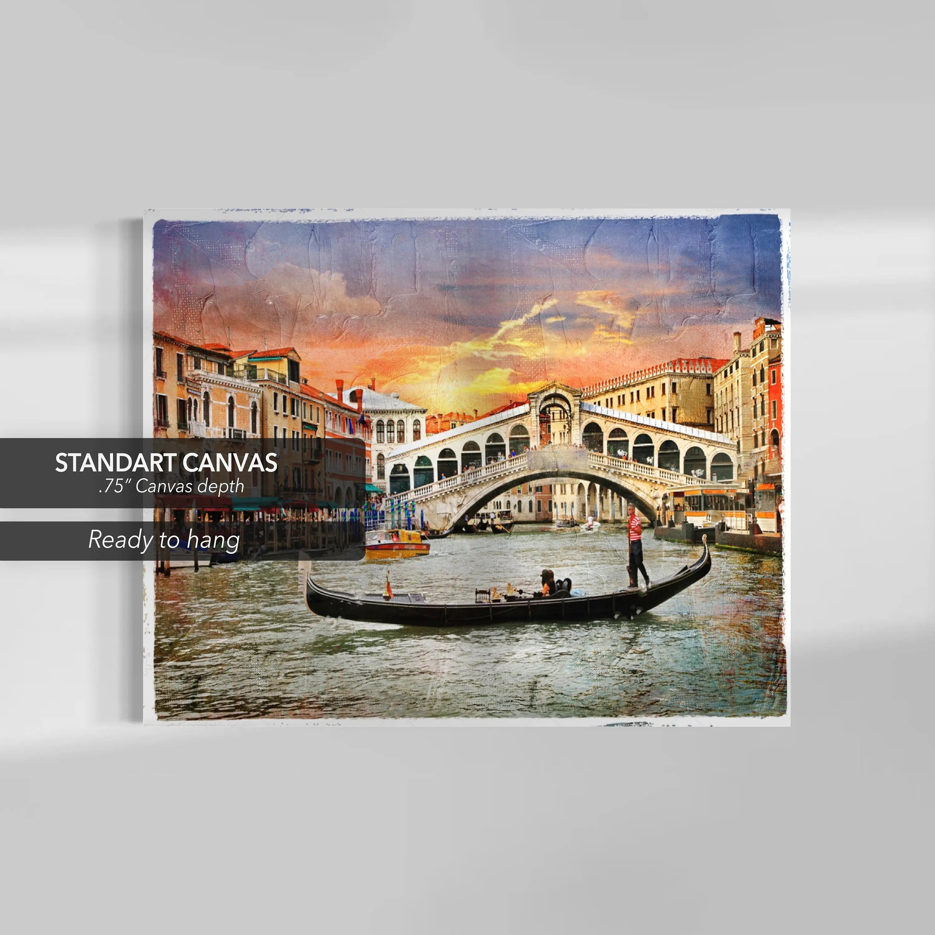 Grand Canal Rialto Canvas Wall Art | Poster Print Canvastoria