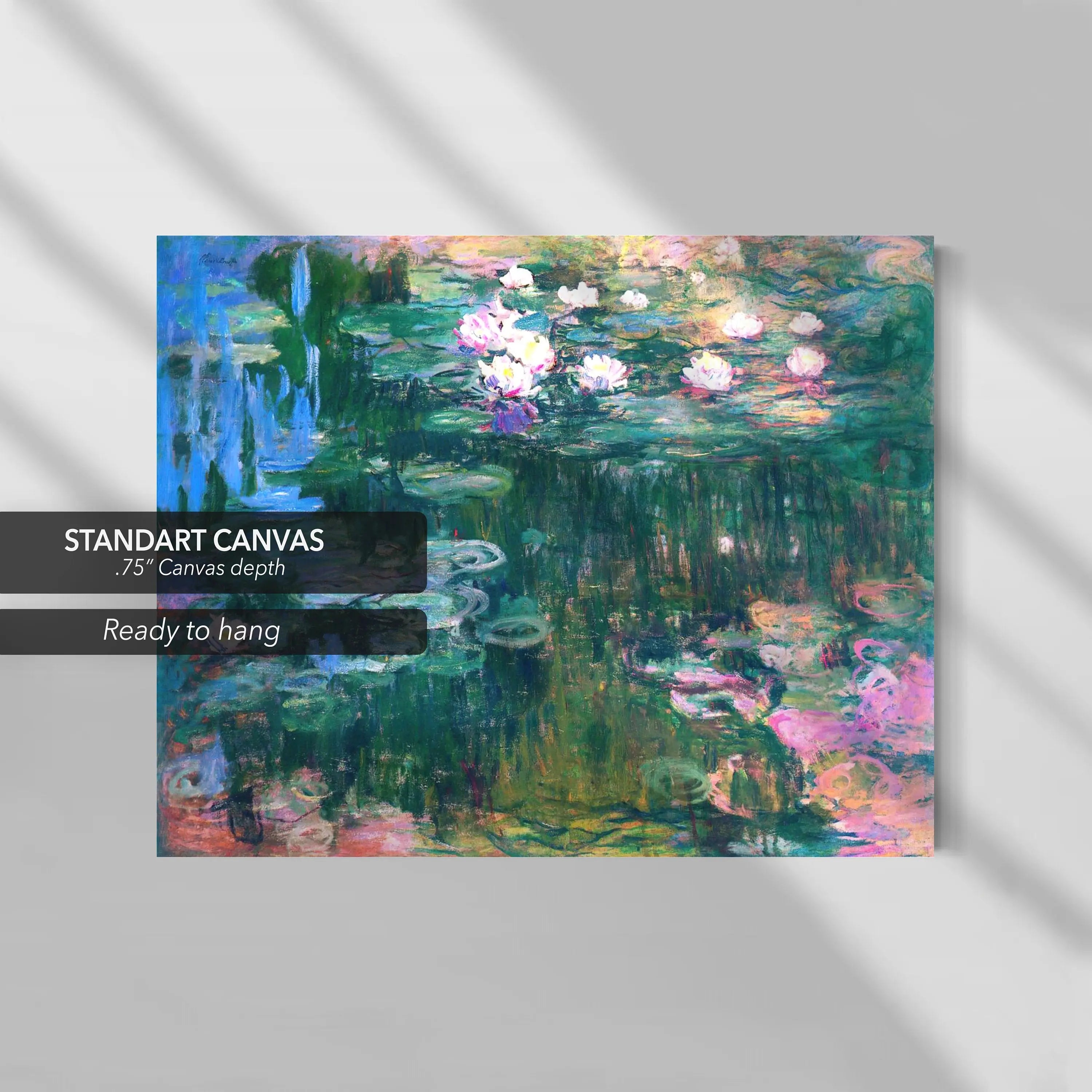 Claude Monet 'Luminous Water Lilies' Canvas Wall Art | Poster Print Canvastoria