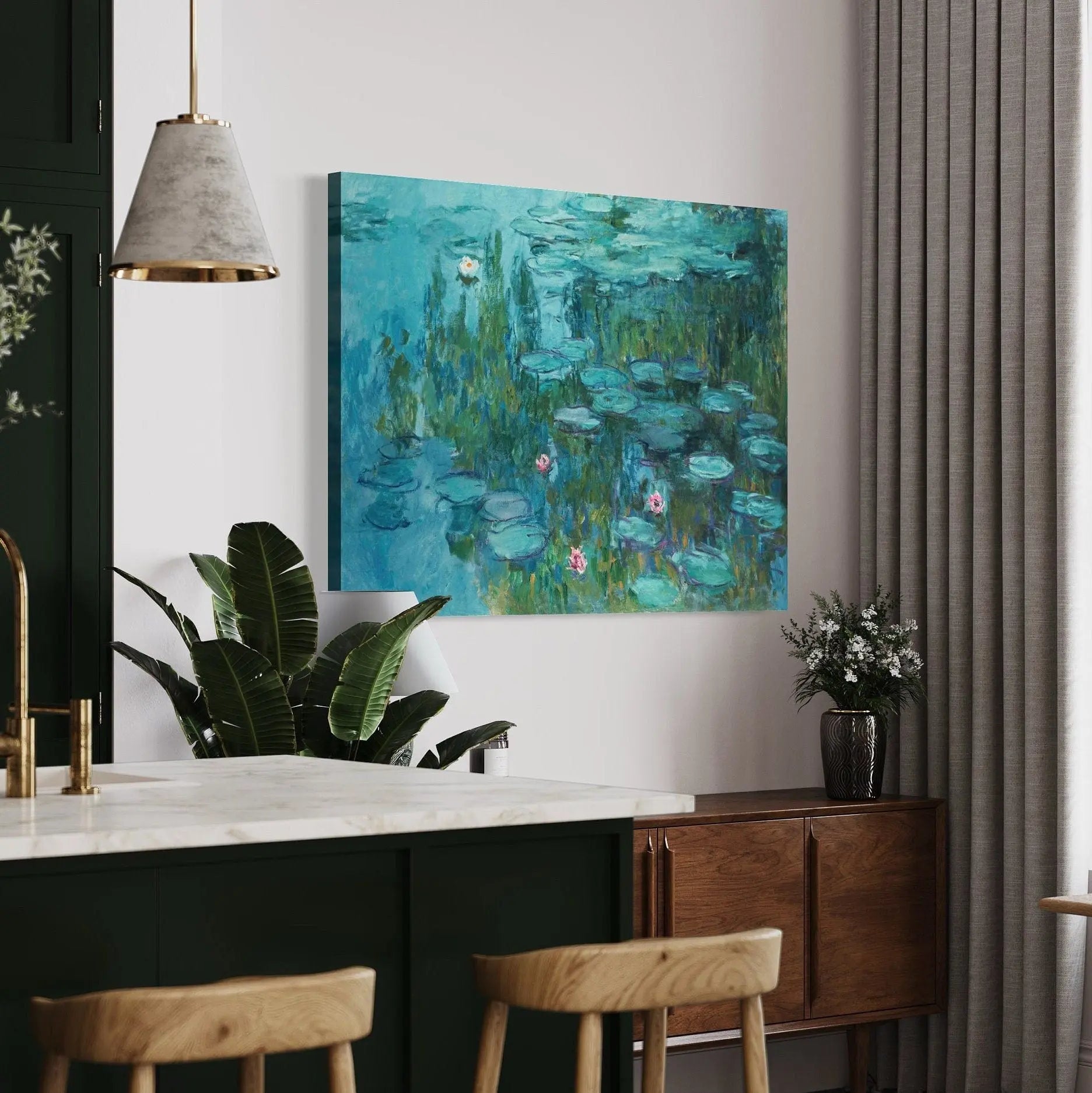 Claude Monet ‘Water Lilies’ Canvas Wall Art | Poster Print Canvastoria