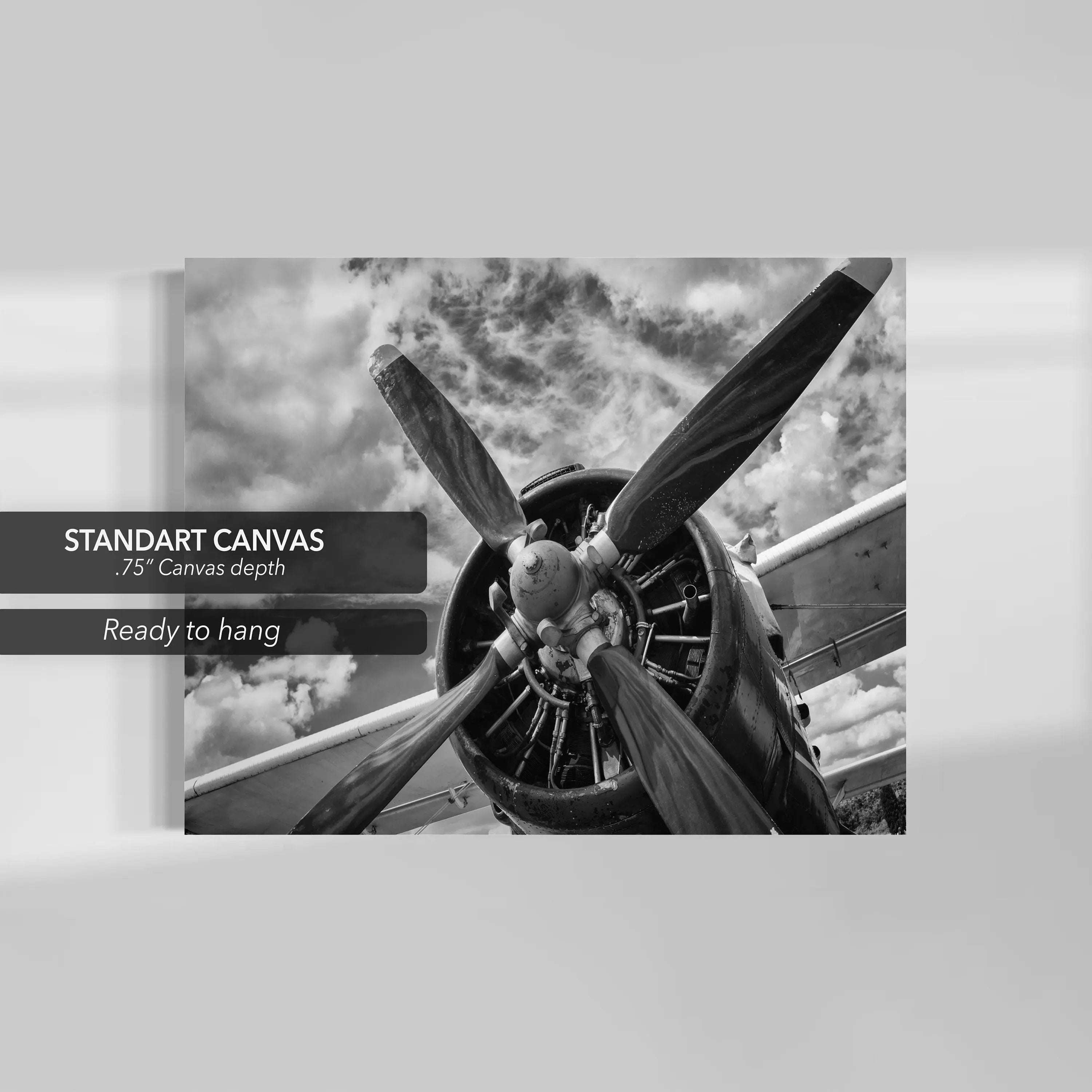 Avia Propeller Art Photo Canvas Wall Art | Poster Print Canvastoria
