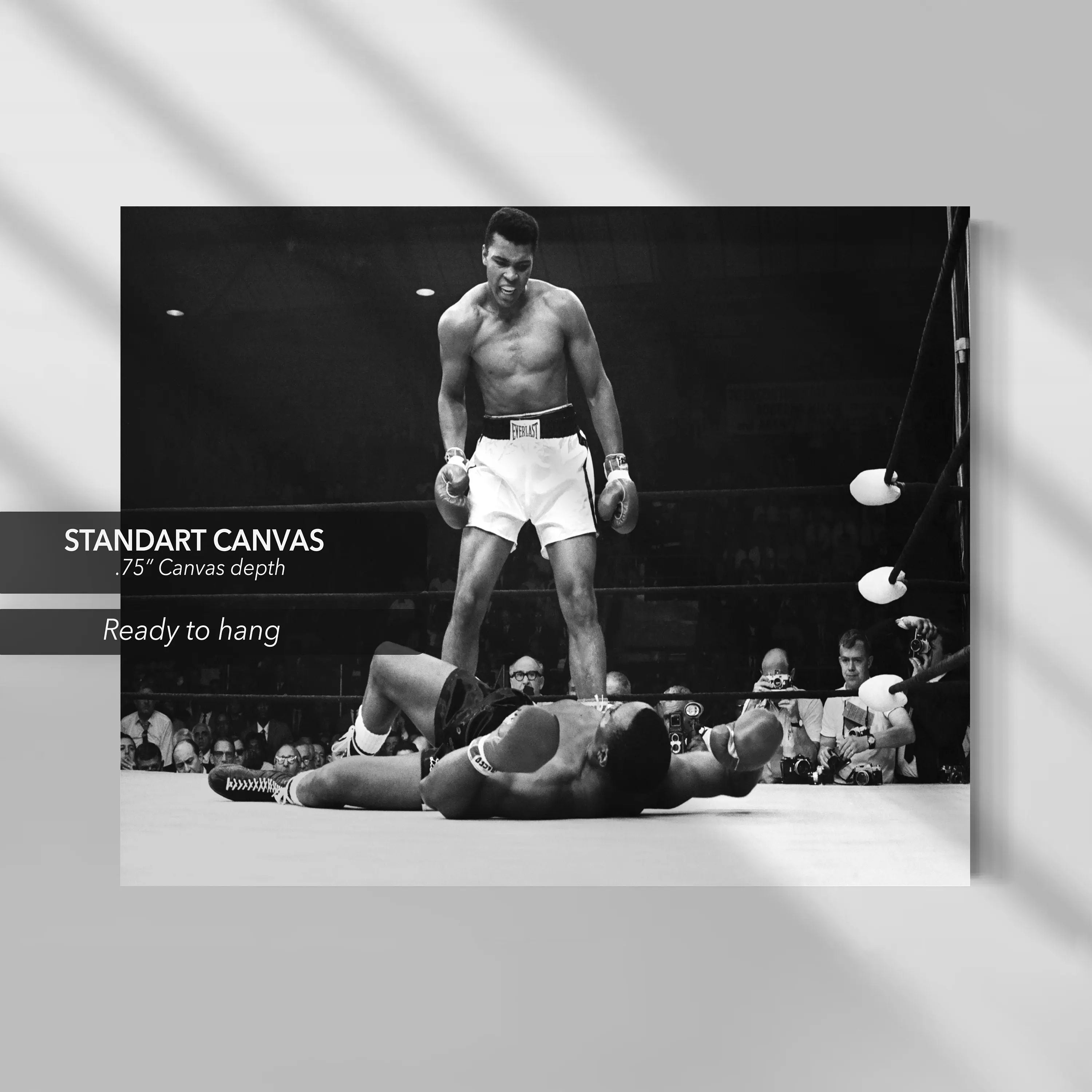 Muhammad Ali VS Sonny Liston Canvas Wall Art | Poster Print - Canvastoria